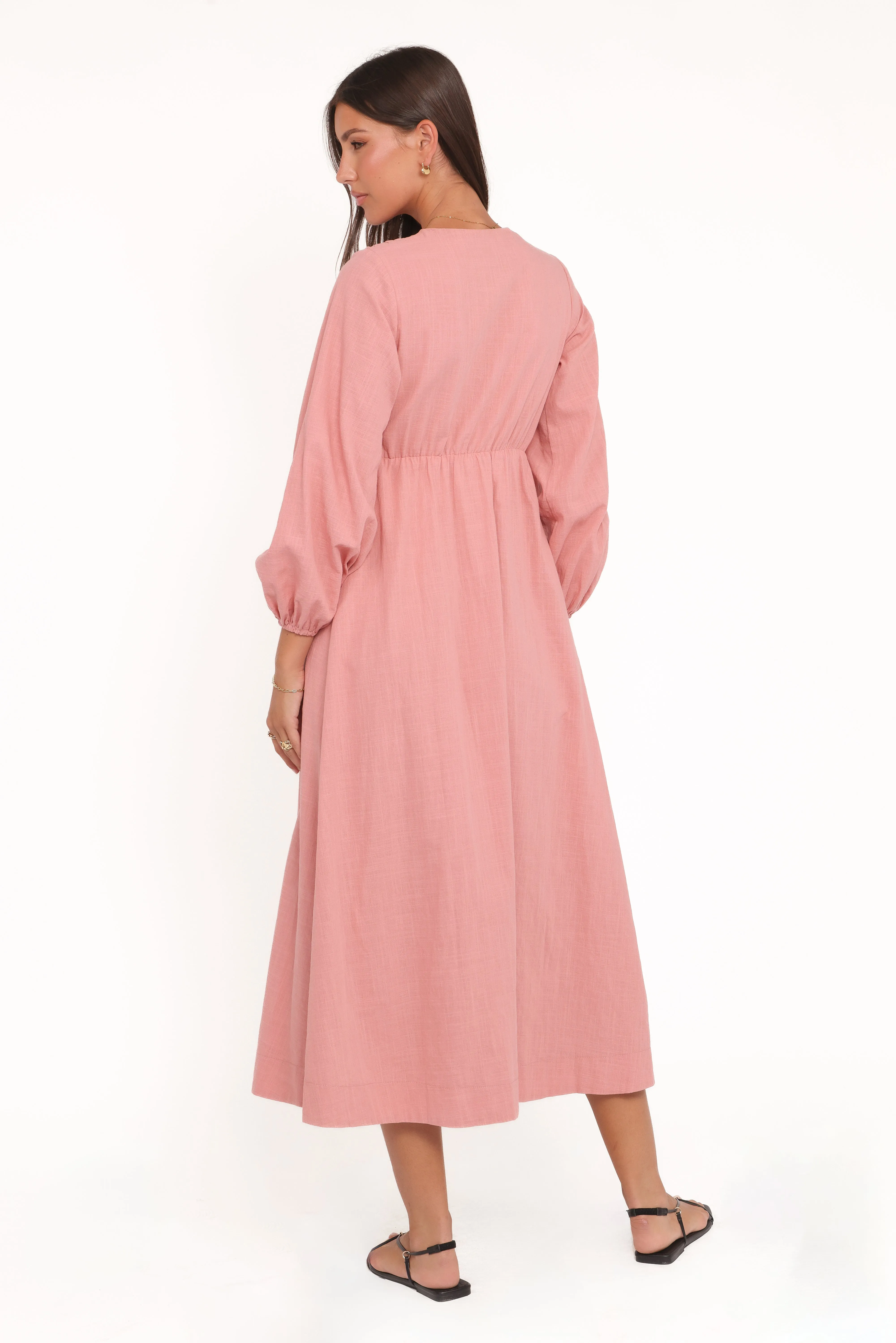 Riven Long Sleeve Maxi Dress - Pink sold by Petal & Pup product image thumbnail 4