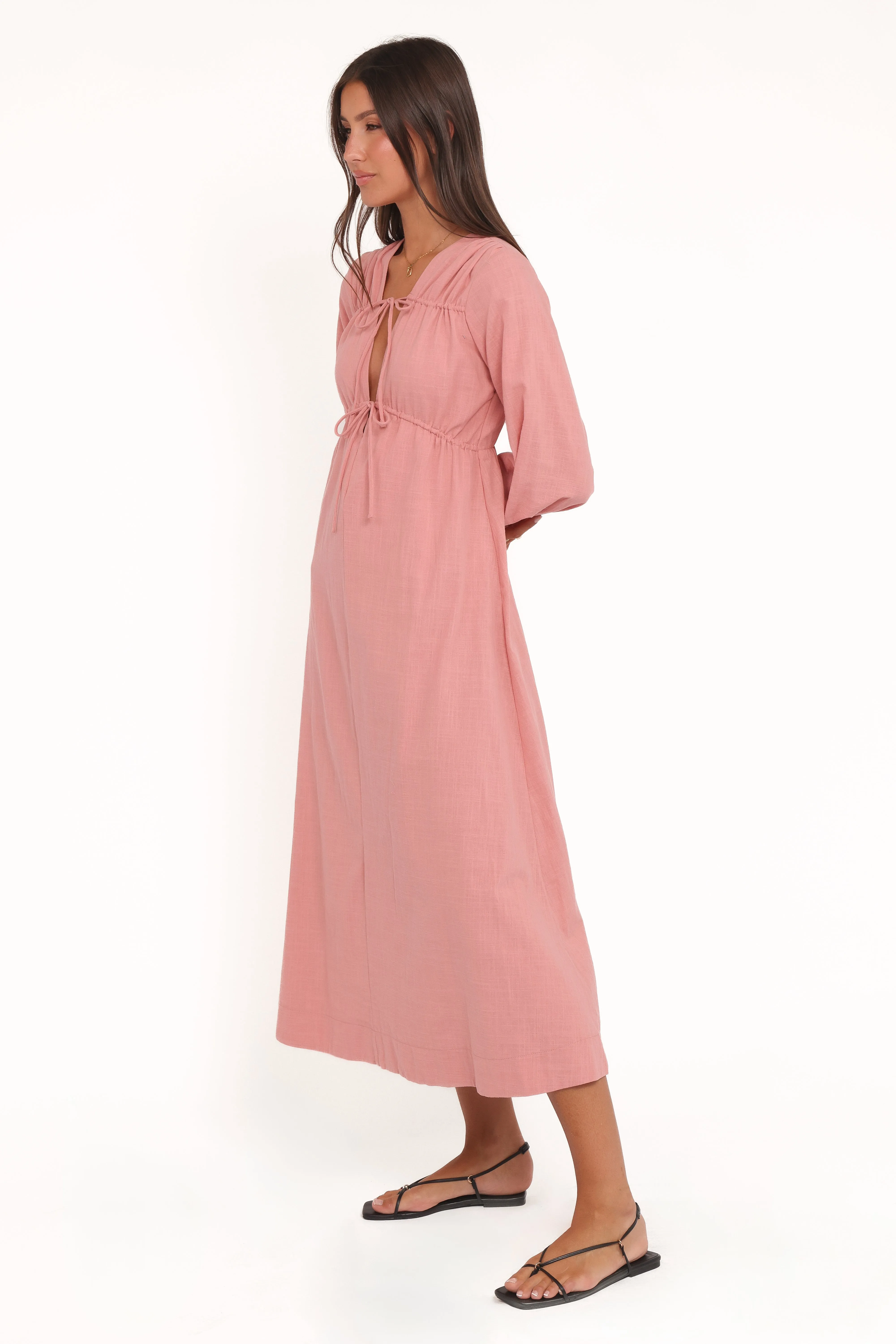 Riven Long Sleeve Maxi Dress - Pink sold by Petal & Pup product image thumbnail 3
