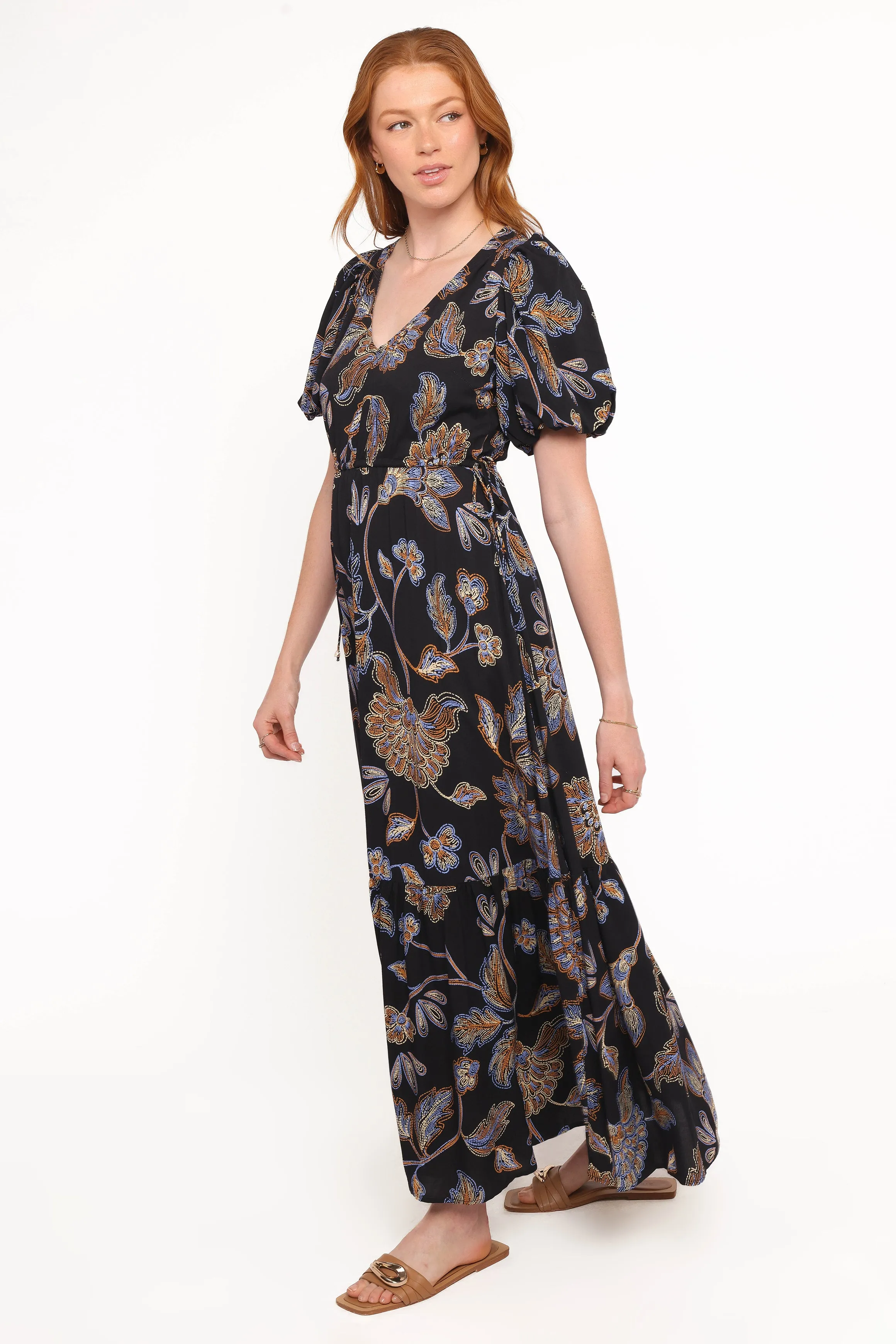 Loveen Maxi Dress - Black Floral sold by Petal & Pup product image thumbnail 3