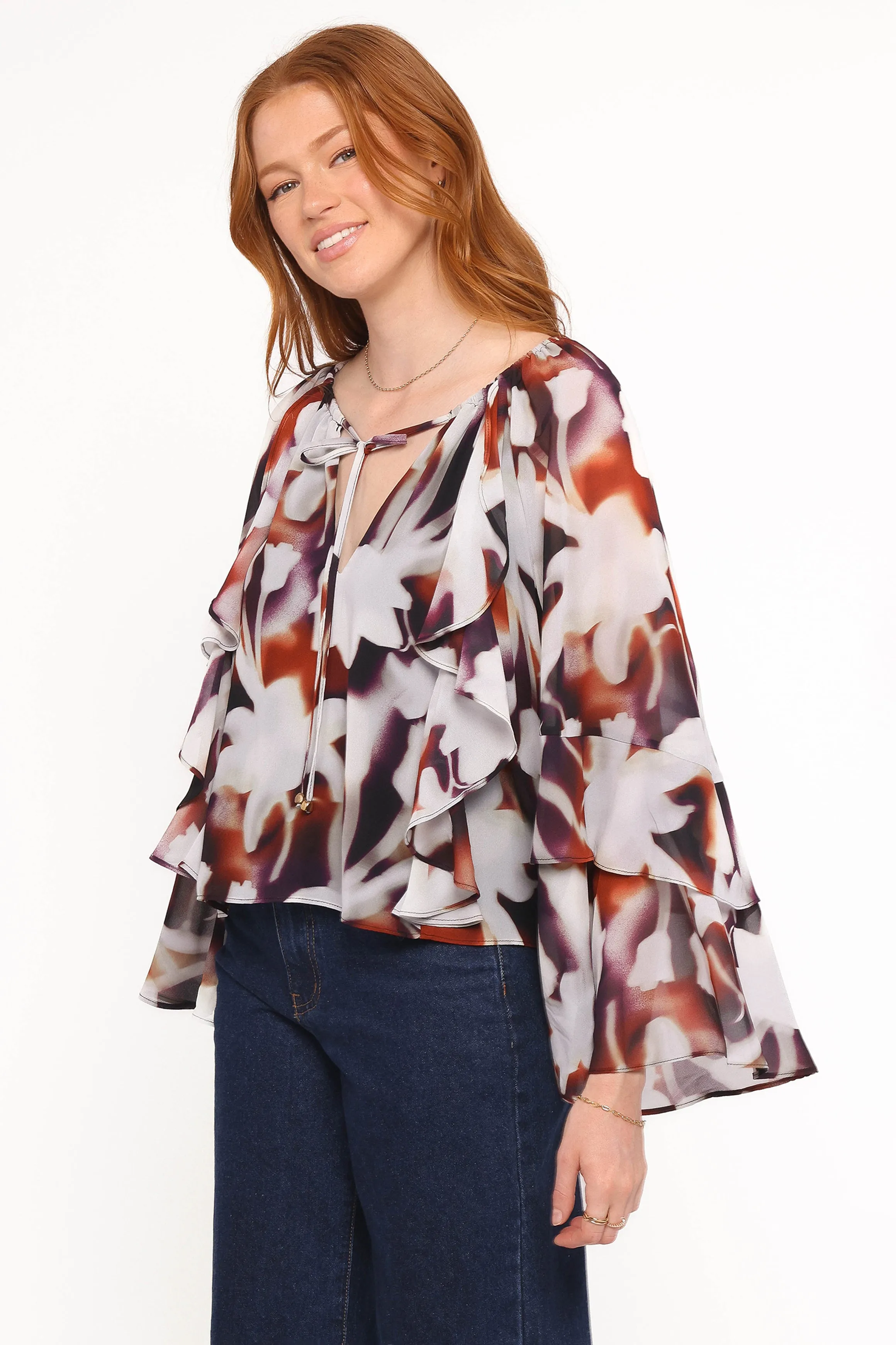 Elinor Top - Blurred Floral sold by Petal & Pup product image thumbnail 3