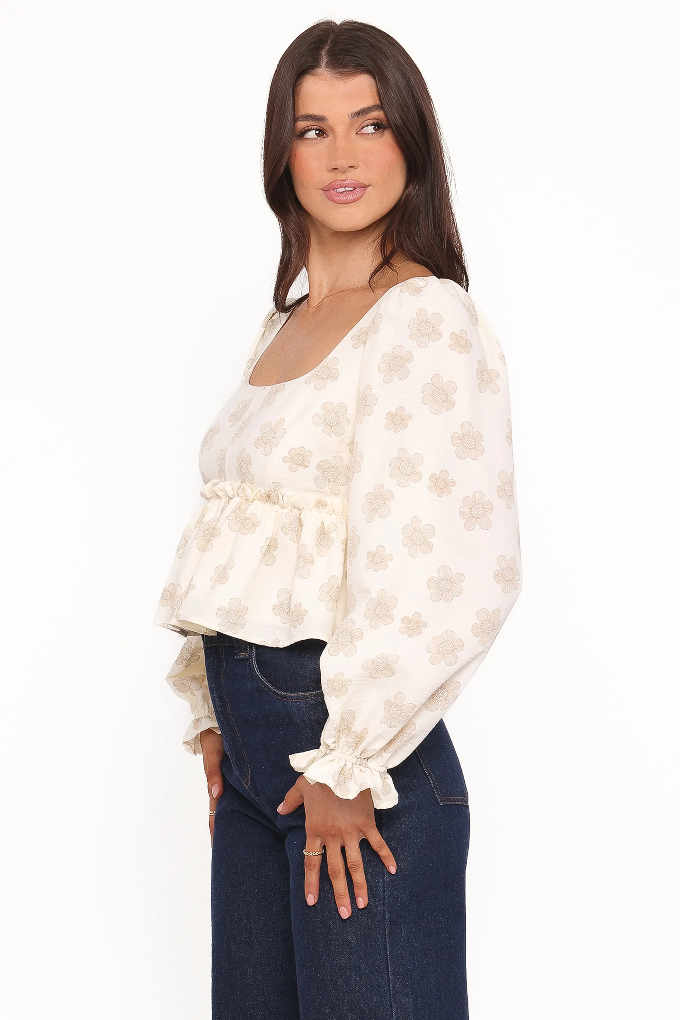 Cielo Top - Sand Beige Floral sold by Petal & Pup product image thumbnail 3
