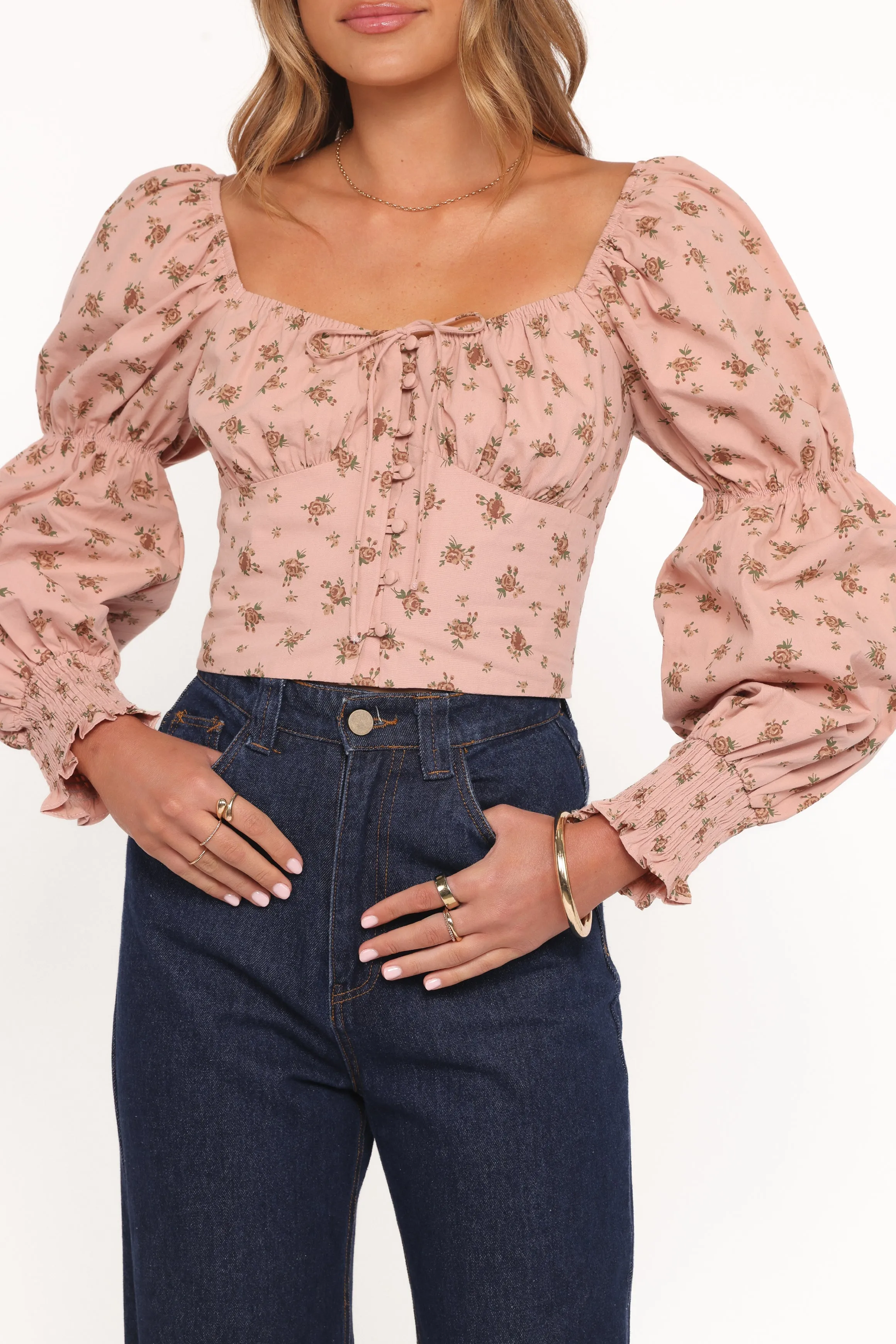 Charlene Top - Pink Floral sold by Petal & Pup product image thumbnail 2