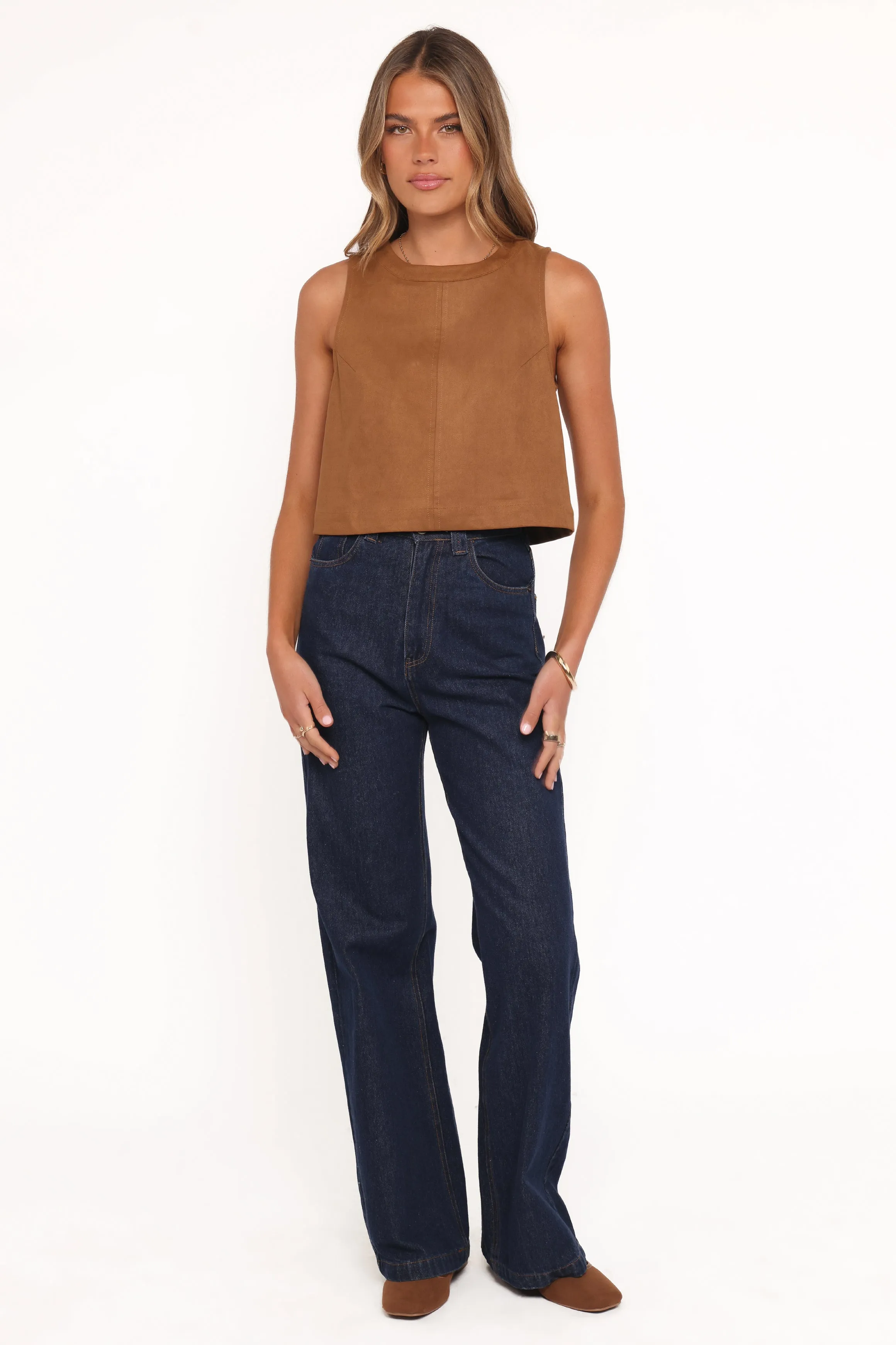 Charles Faux Sueded Top - Camel sold by Petal & Pup product image thumbnail 5