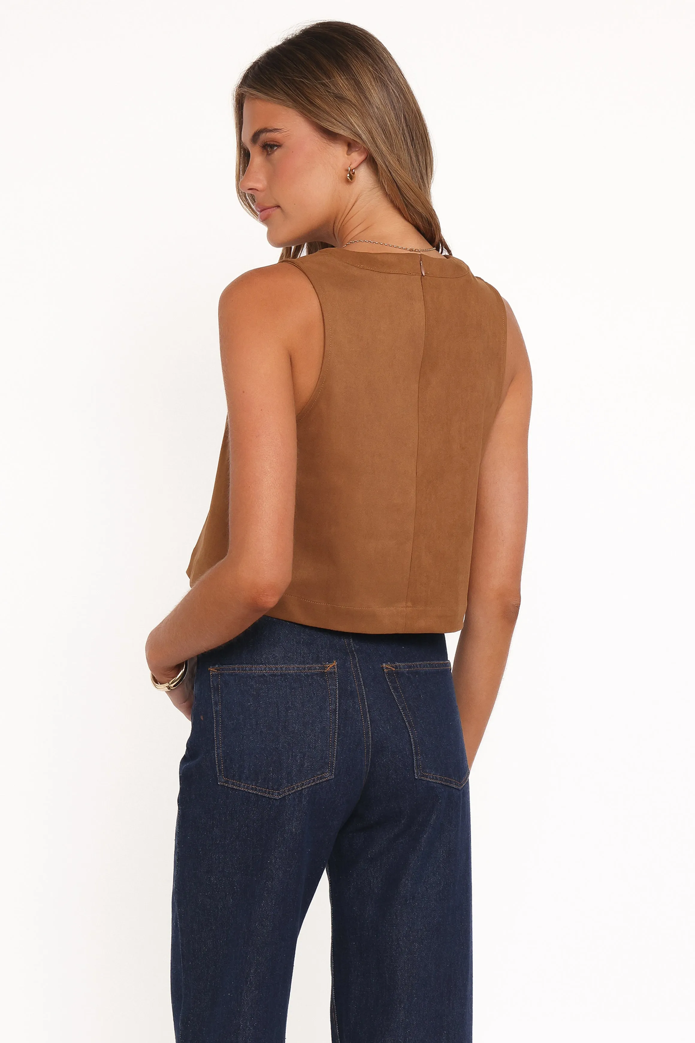 Charles Faux Sueded Top - Camel sold by Petal & Pup product image thumbnail 4