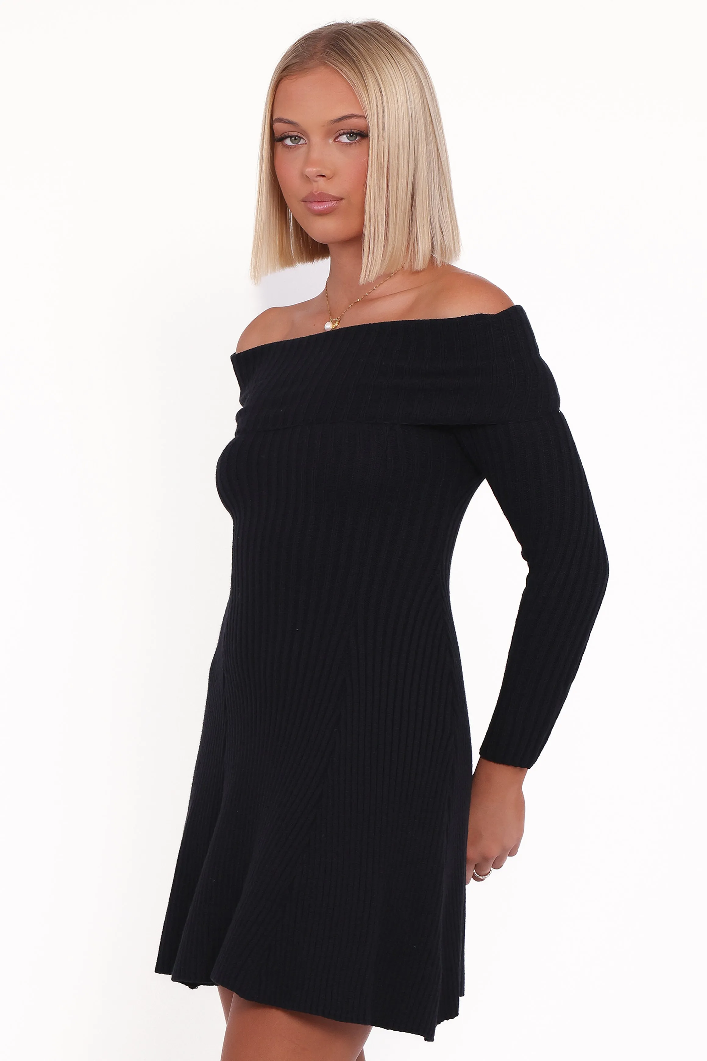 Francisco Long Sleeve Mini Dress - Black sold by Petal & Pup product image thumbnail 3