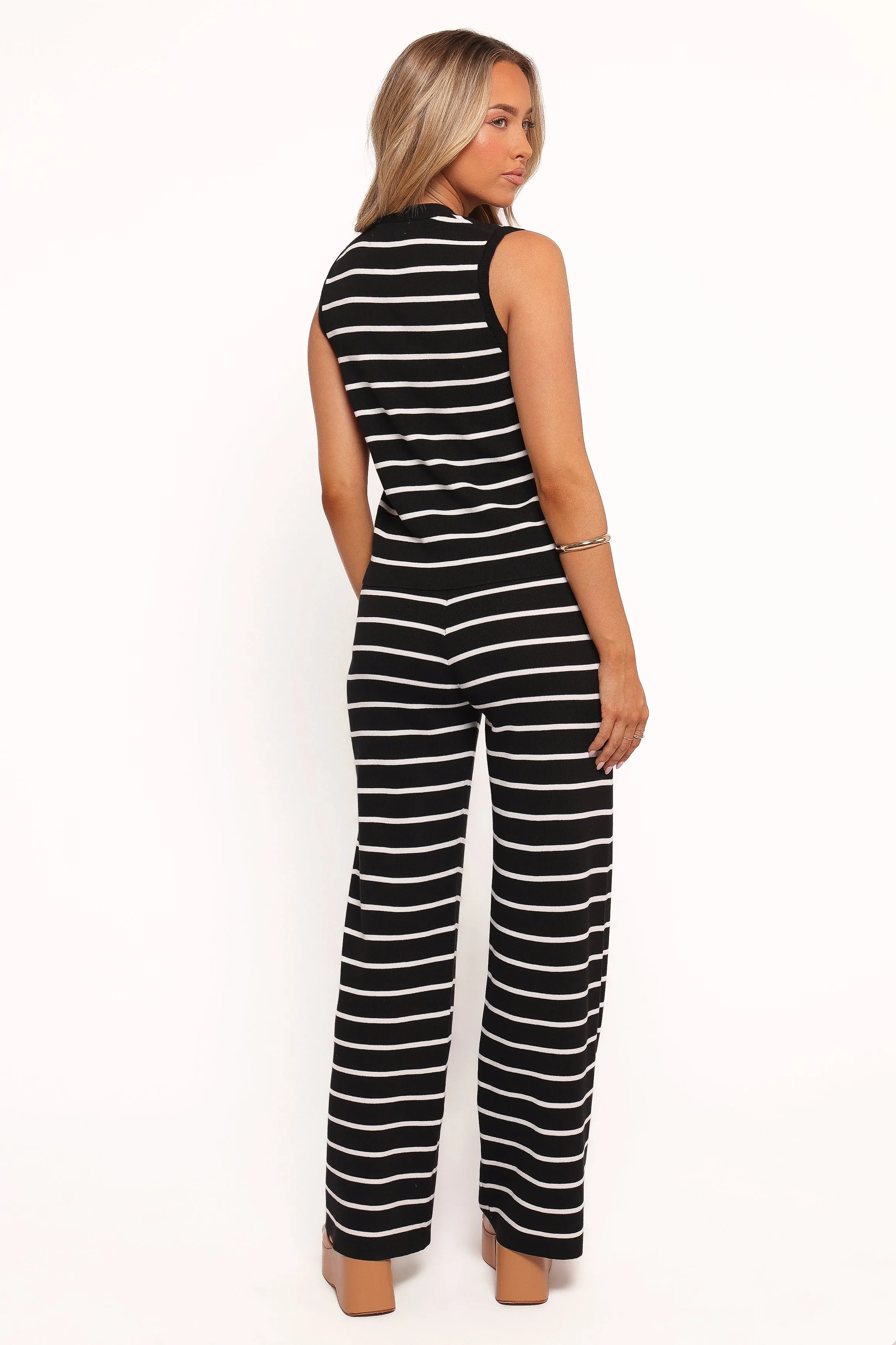 Juna Knitted Pant Set - Black White Stripe sold by Petal & Pup product image thumbnail 4