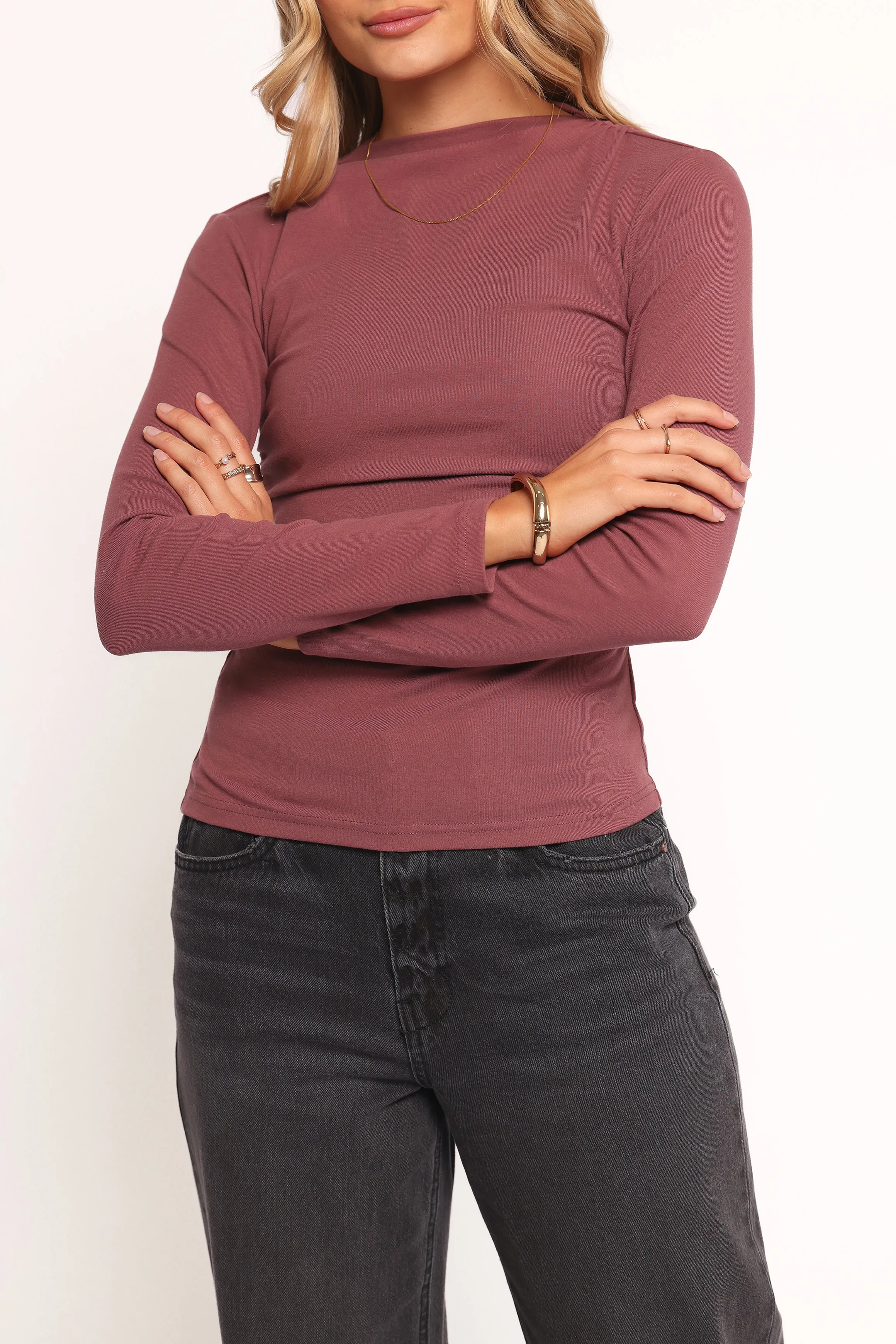 Nissa Long Sleeve Top - Chocolate Cherry sold by Petal & Pup product image thumbnail 2