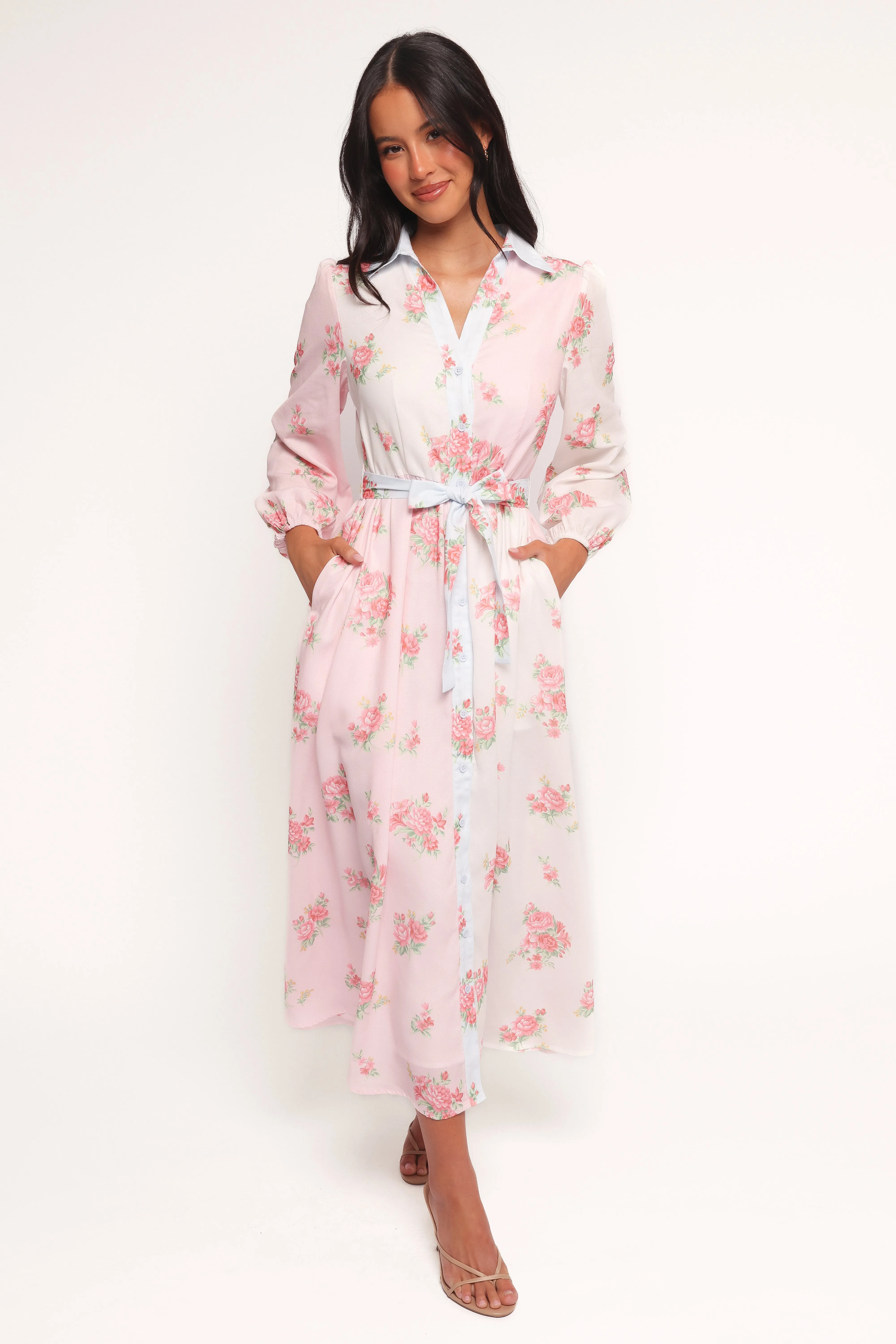 Juni Button Up Maxi Dress - Floral sold by Petal & Pup