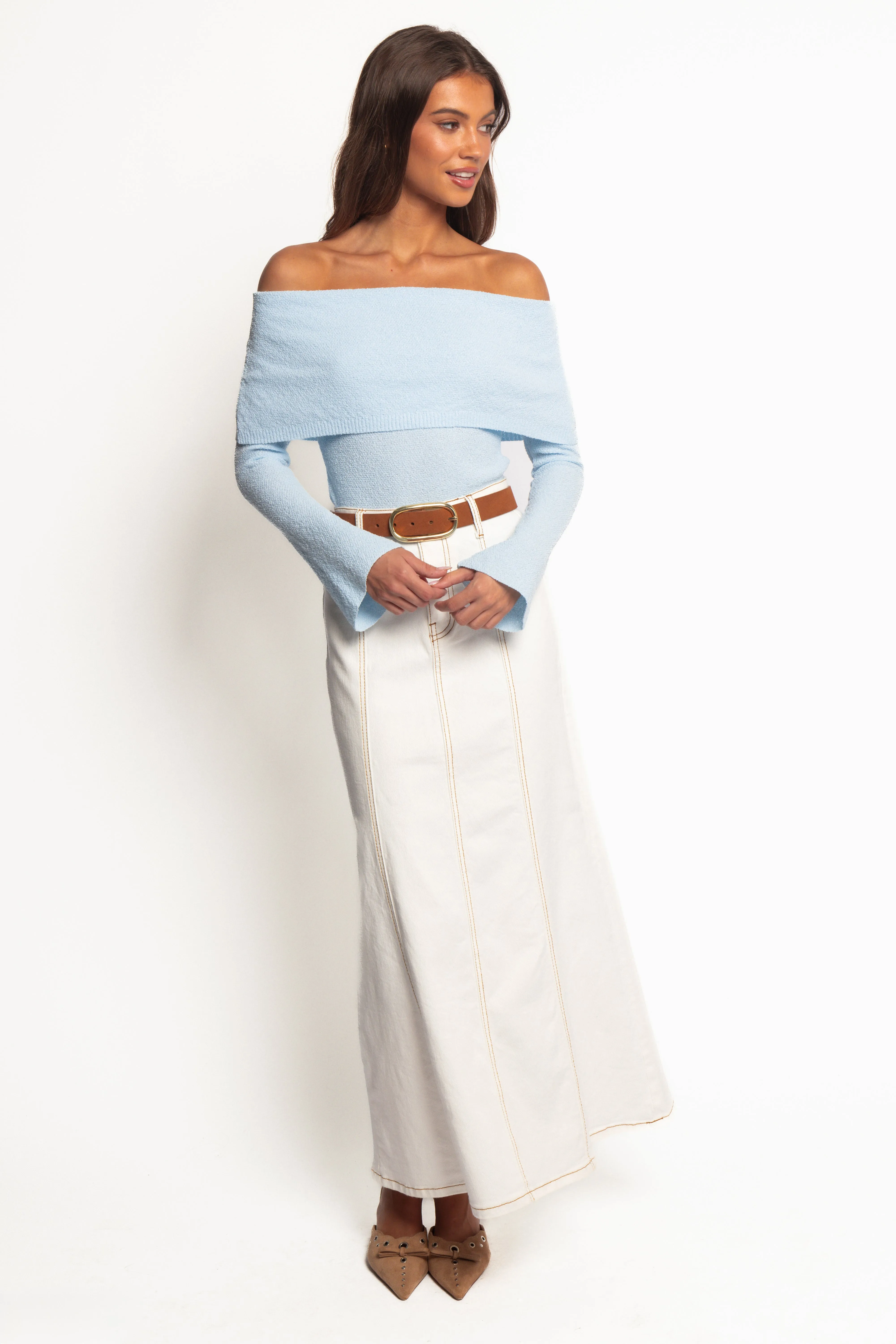 Rory Off Shoulder Top - Pale Blue sold by Petal & Pup product image thumbnail 5