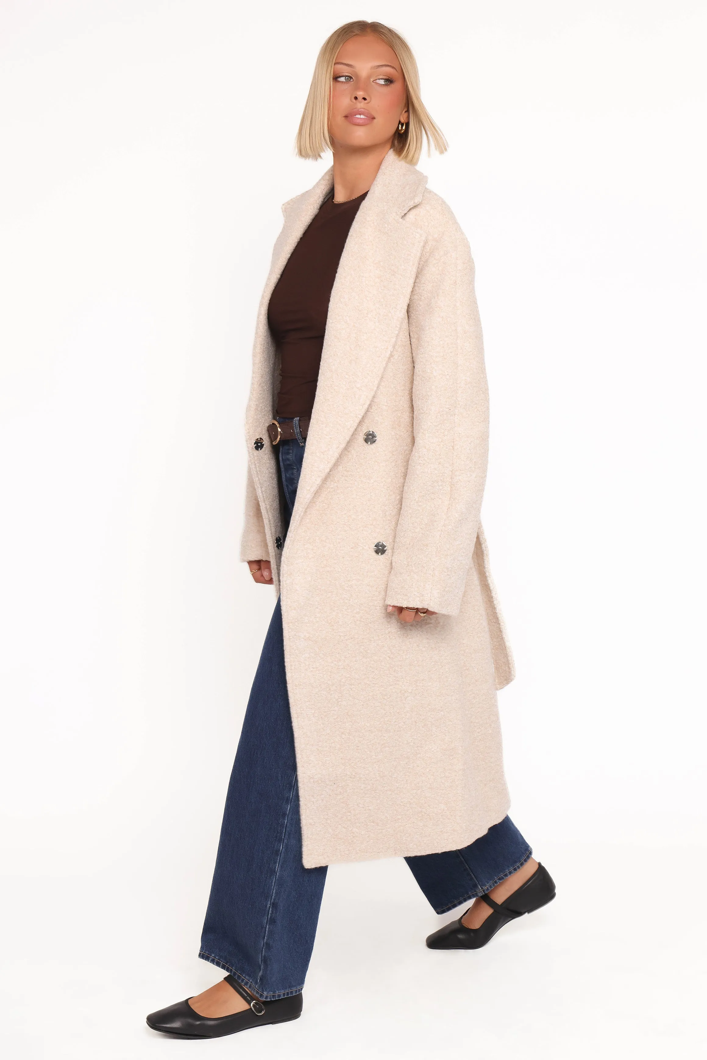 Goodie Shearling Coat - Cream sold by Petal & Pup product image thumbnail 4