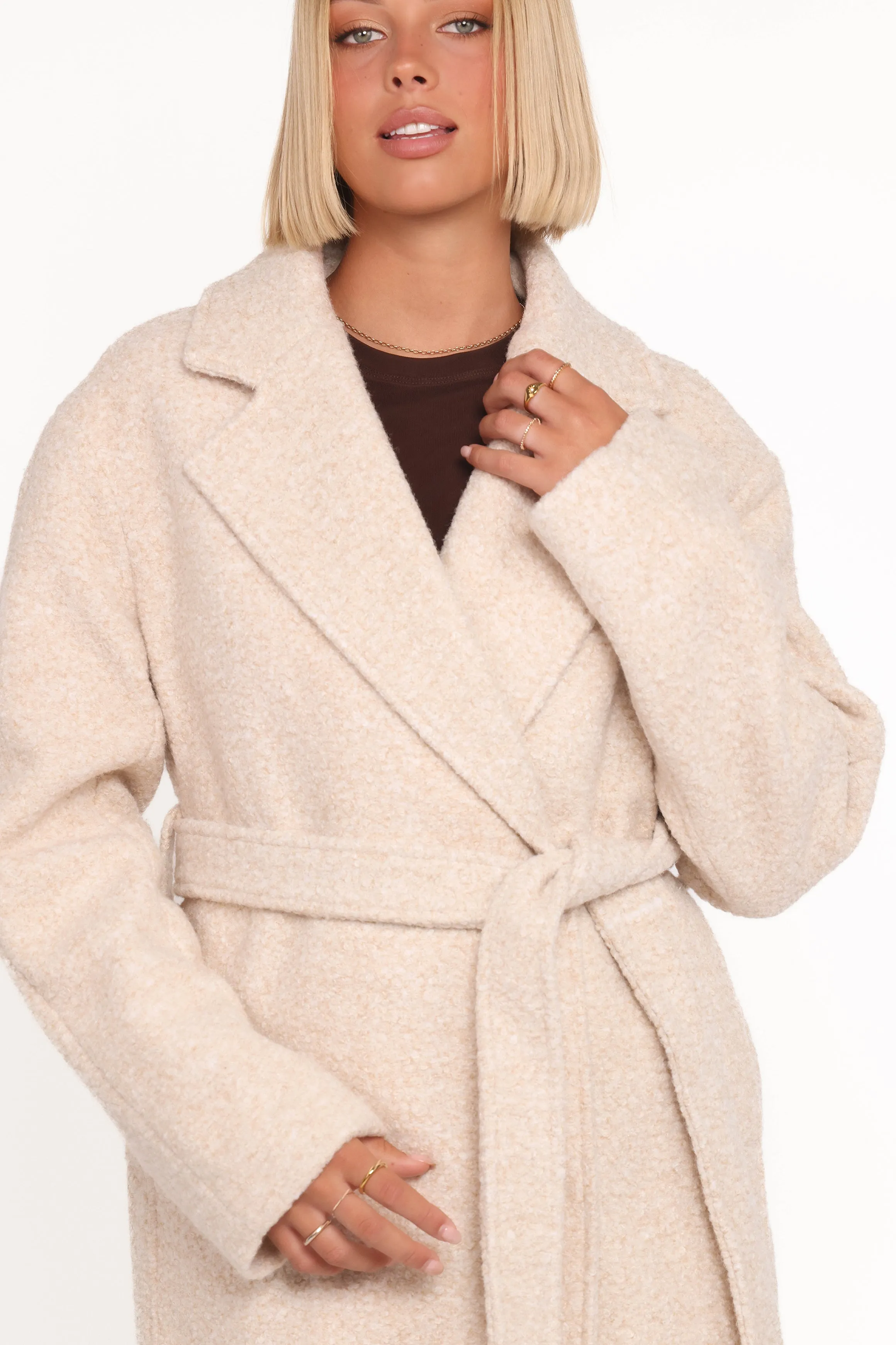 Goodie Shearling Coat - Cream sold by Petal & Pup product image thumbnail 5