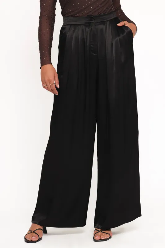 Joyce Wide Leg Pant - Black sold by Petal & Pup