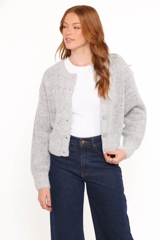 Lucah Cardigan - Grey sold by Petal & Pup