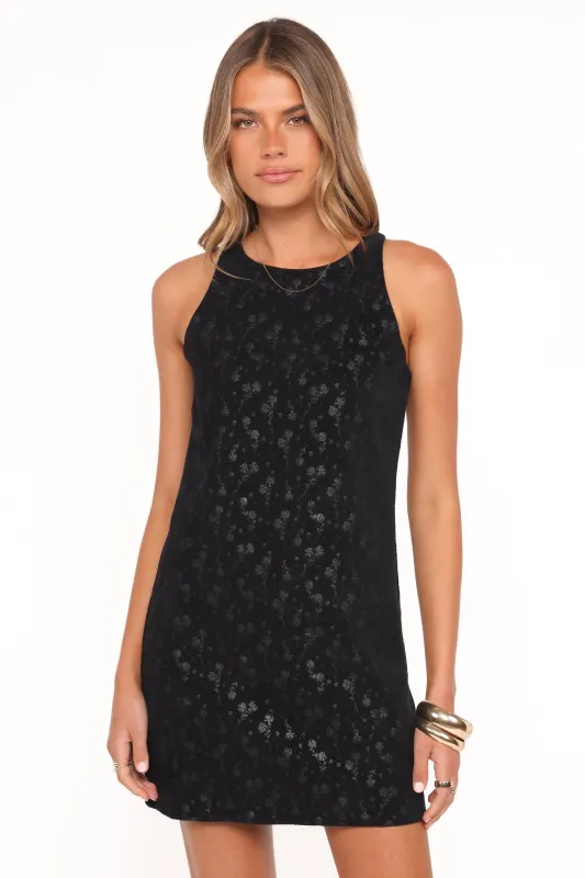 Farica Mini Dress - Black Floral sold by Petal & Pup