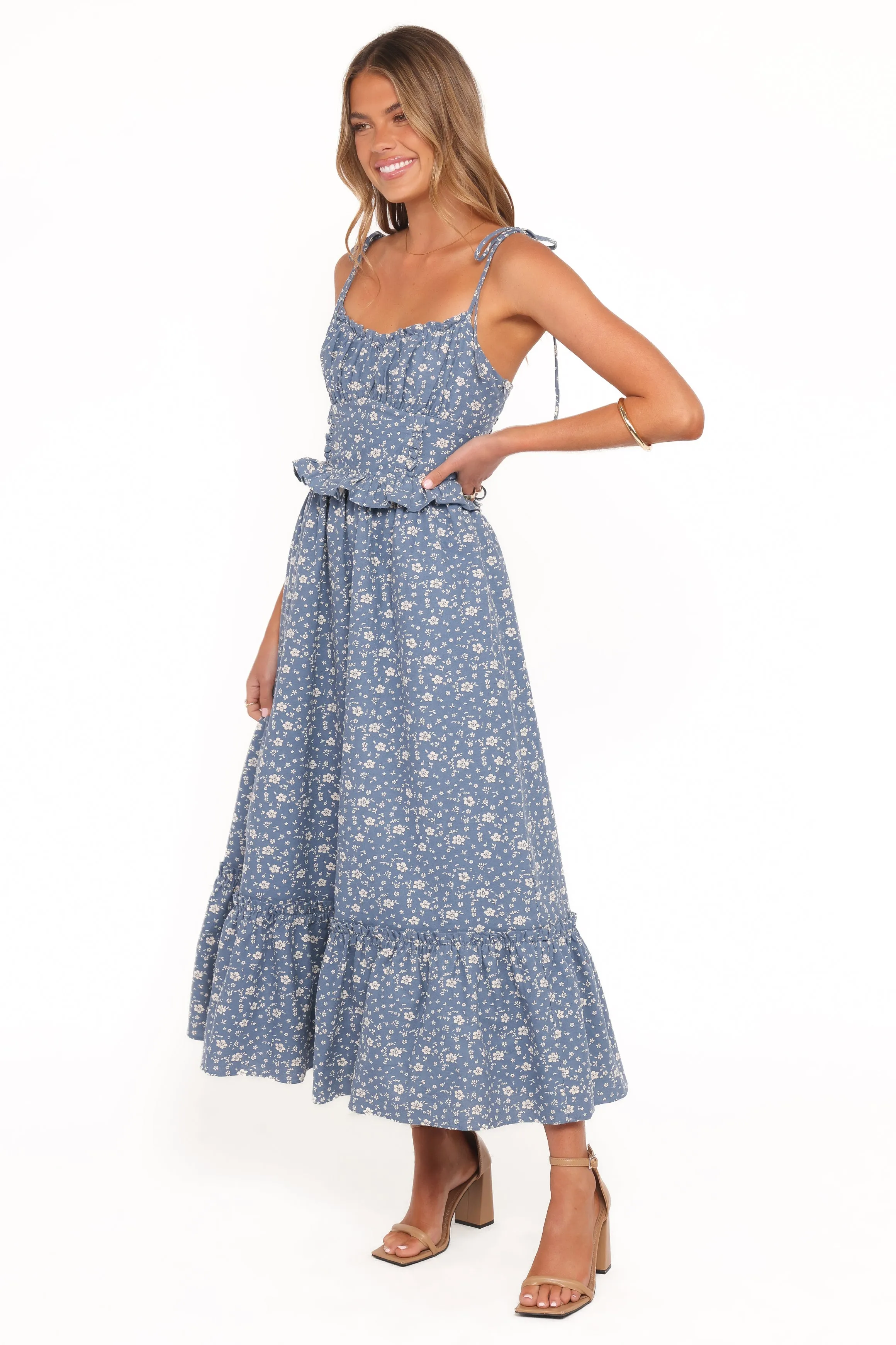 Karie Midi Dress - Blue Floral sold by Petal & Pup product image thumbnail 4