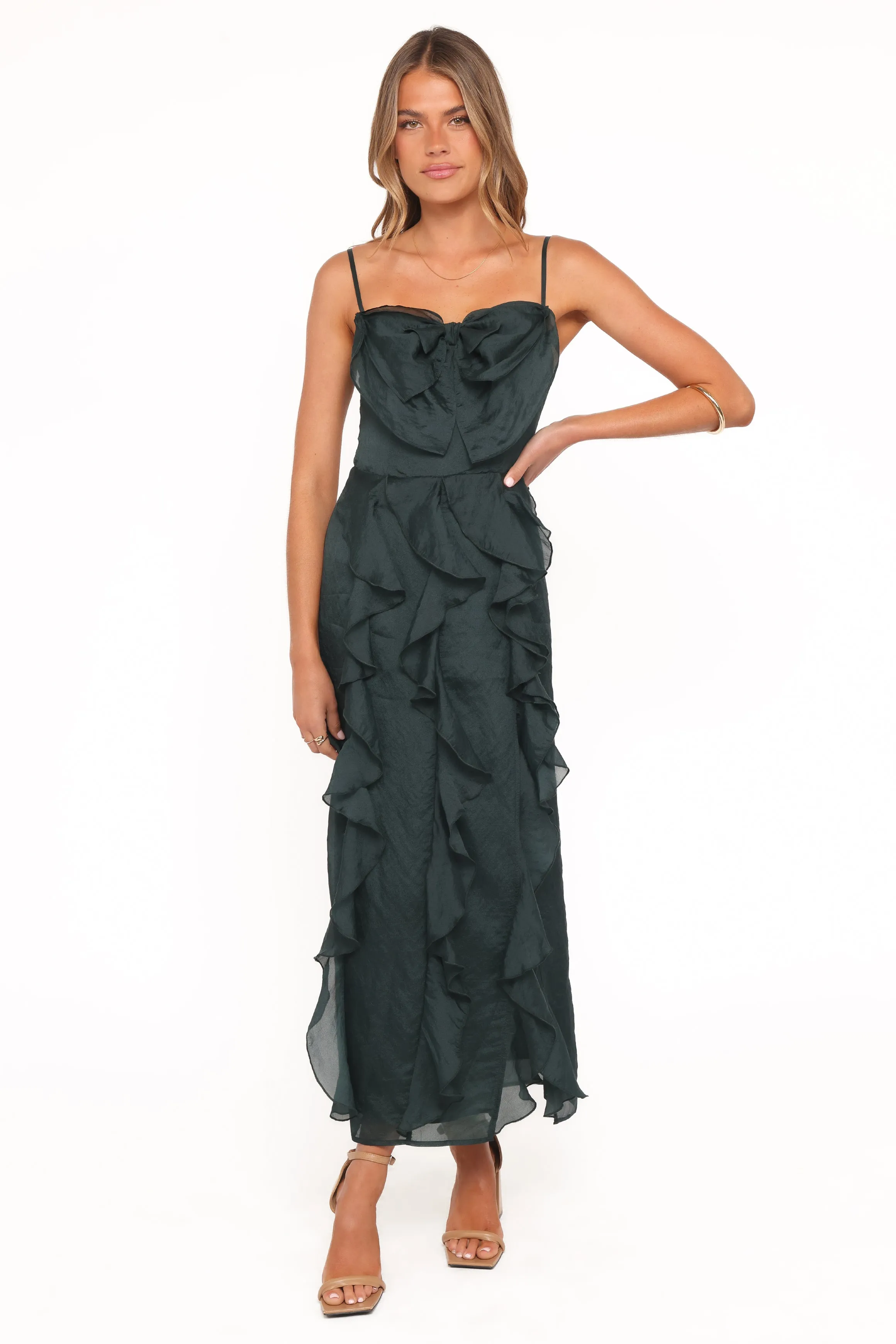 Adelyn Midi Dress - Emerald sold by Petal & Pup product image thumbnail 5