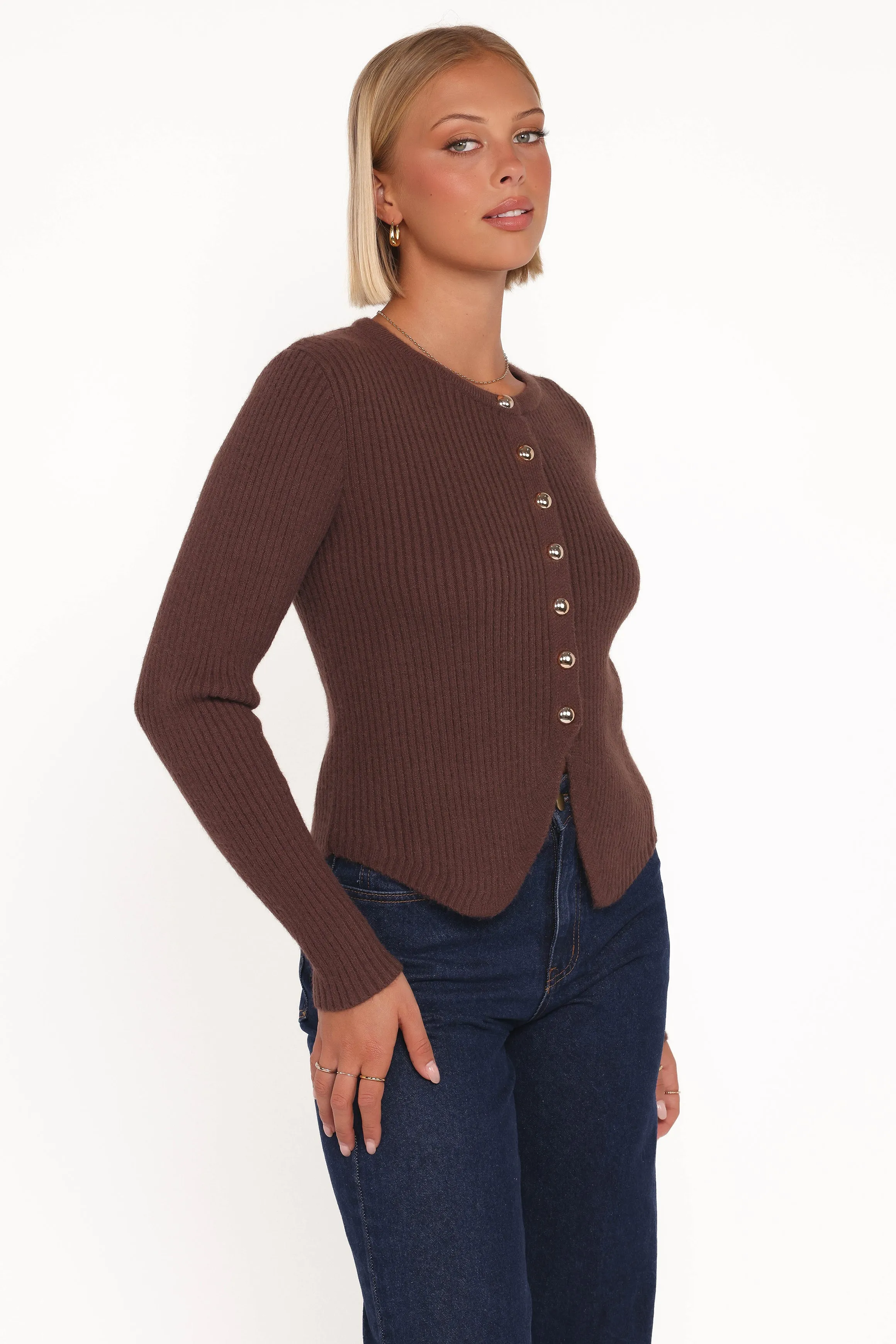 Circe Cardigan Top - Chocolate sold by Petal & Pup product image thumbnail 3