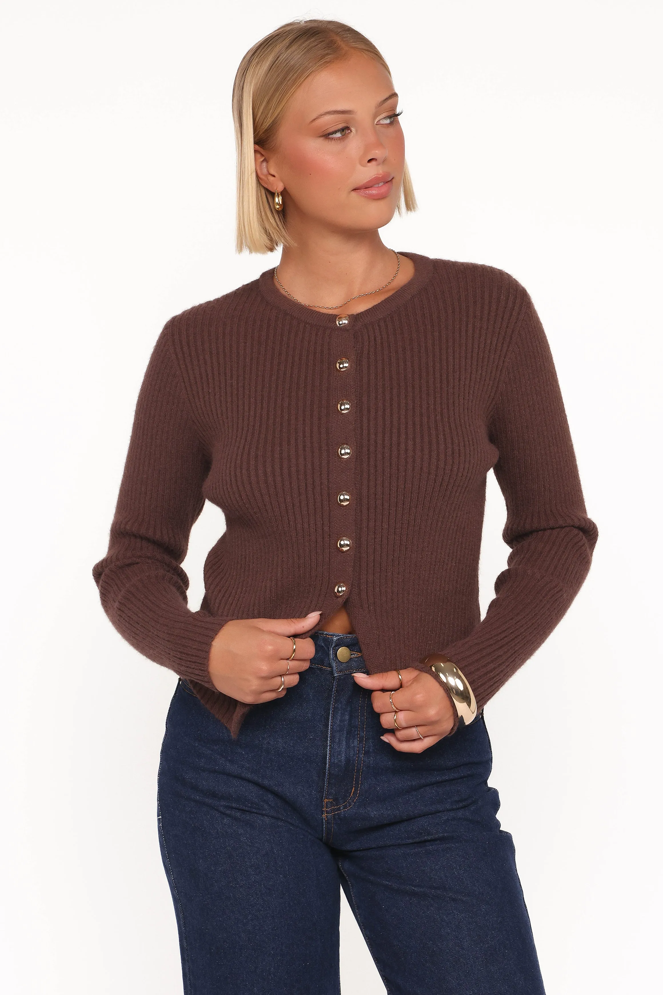 Circe Cardigan Top - Chocolate sold by Petal & Pup