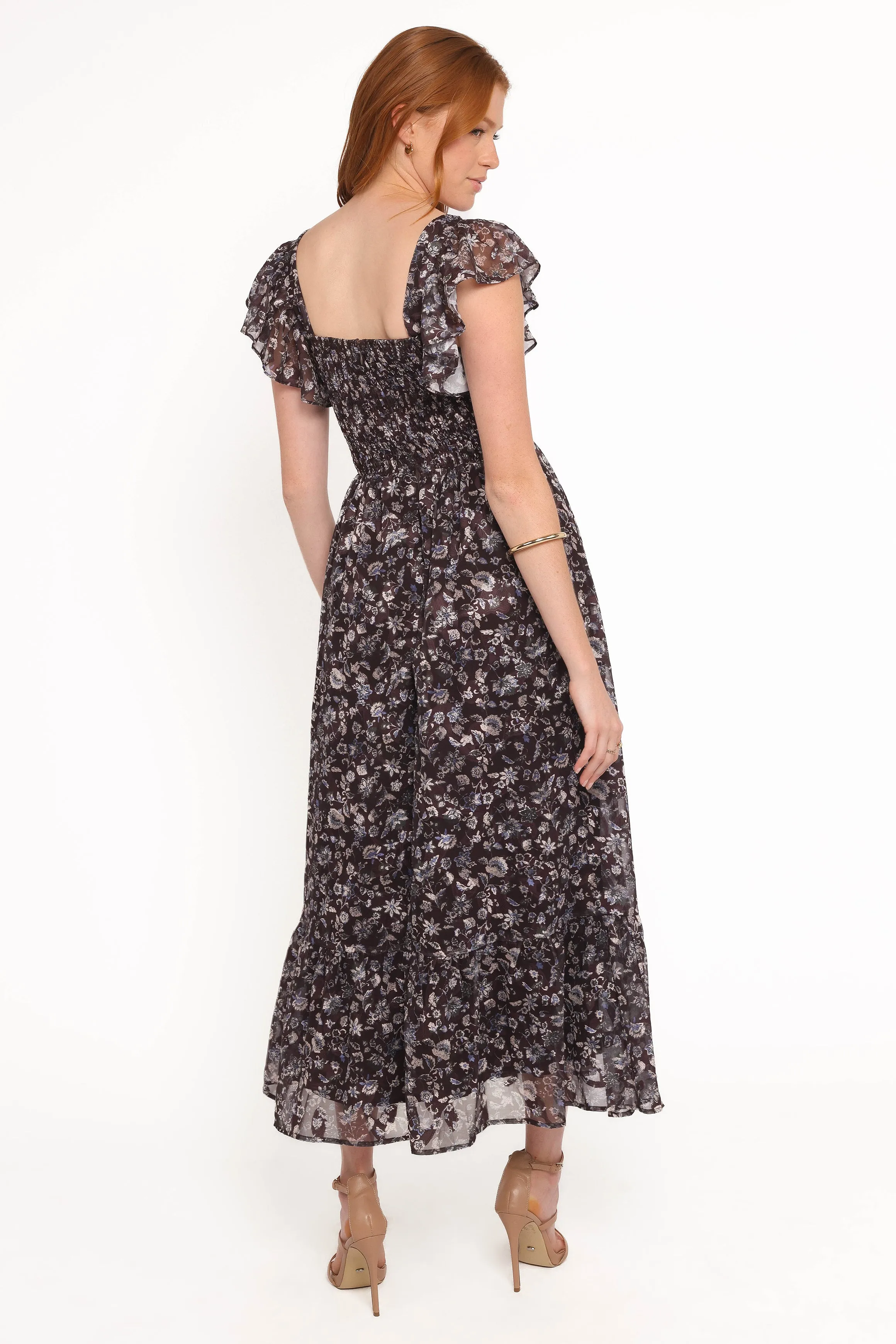 Myles Maxi Dress - Brown/Blue Floral sold by Petal & Pup product image thumbnail 3