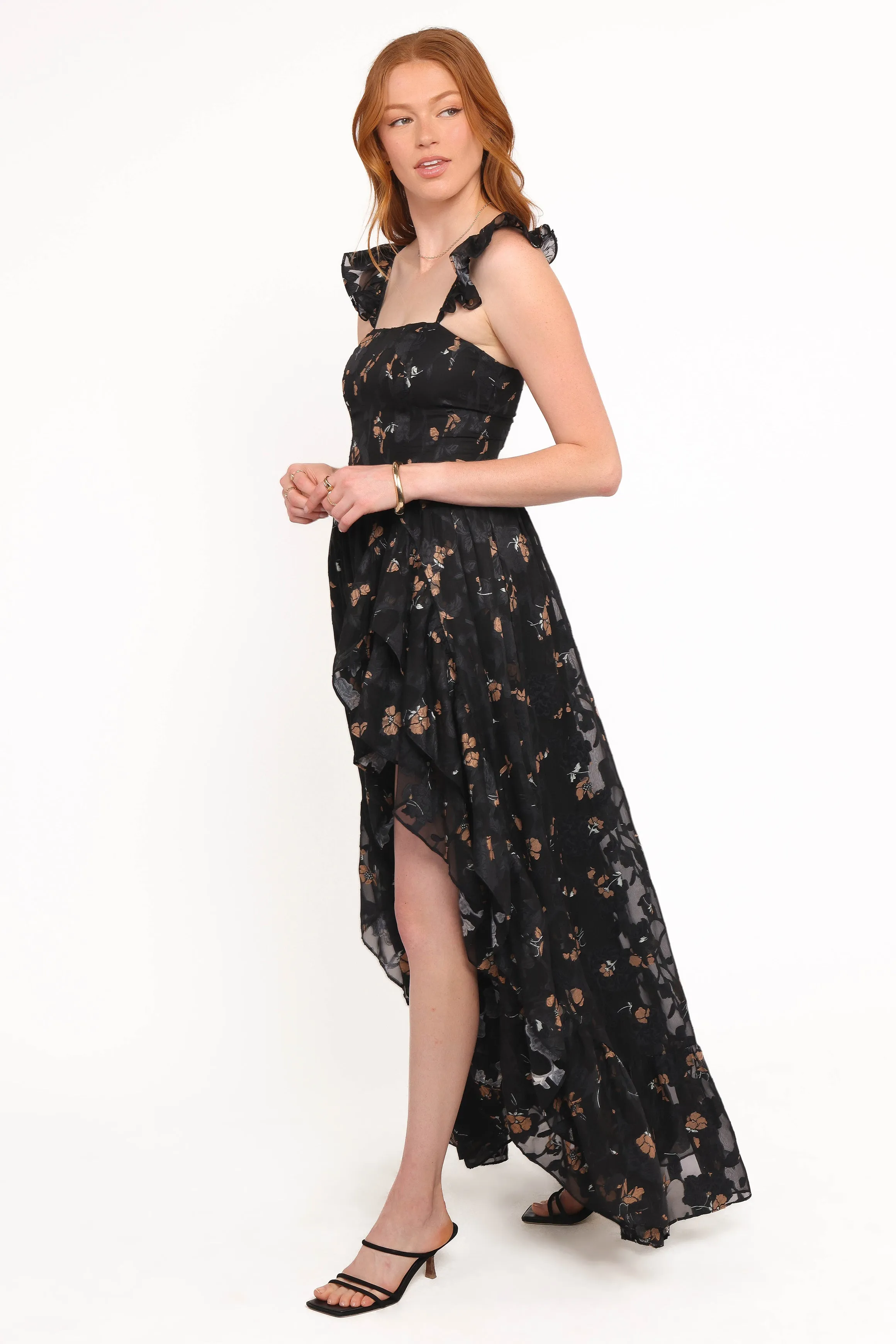 Orielle Maxi Dress - Black/Beige Floral sold by Petal & Pup product image thumbnail 3