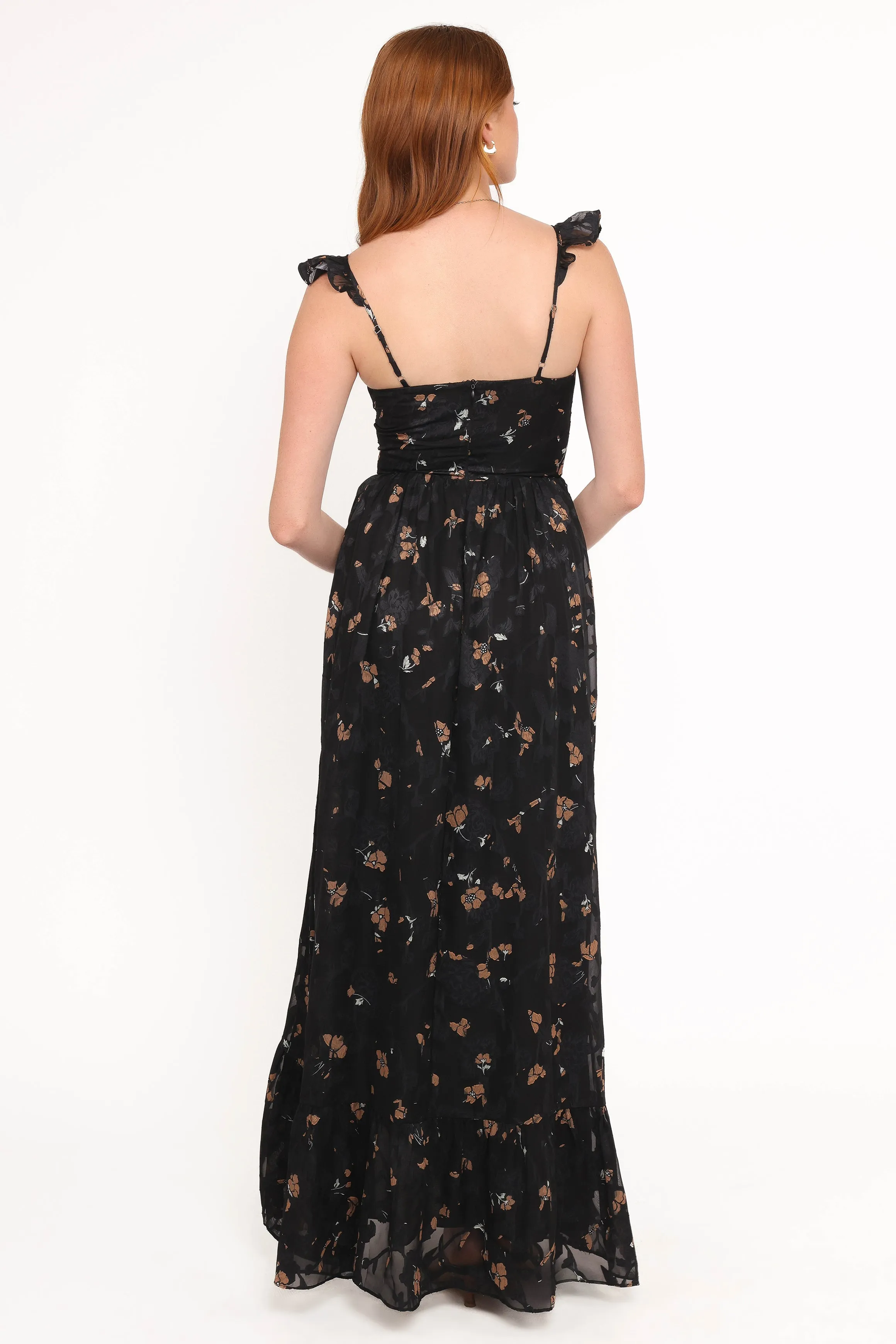 Orielle Maxi Dress - Black/Beige Floral sold by Petal & Pup product image thumbnail 4