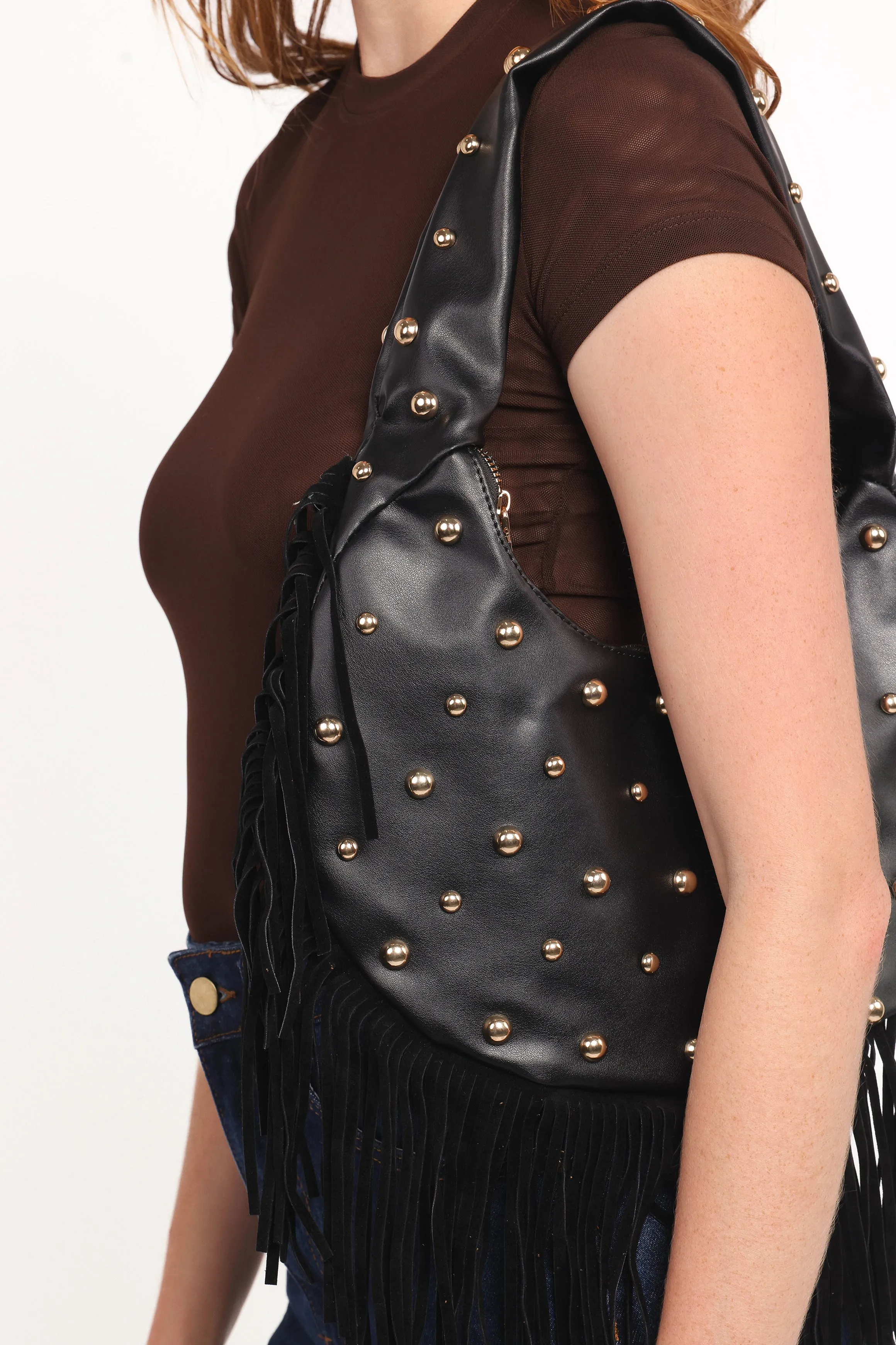 Veda Studded Bag - Black sold by Petal & Pup product image thumbnail 2