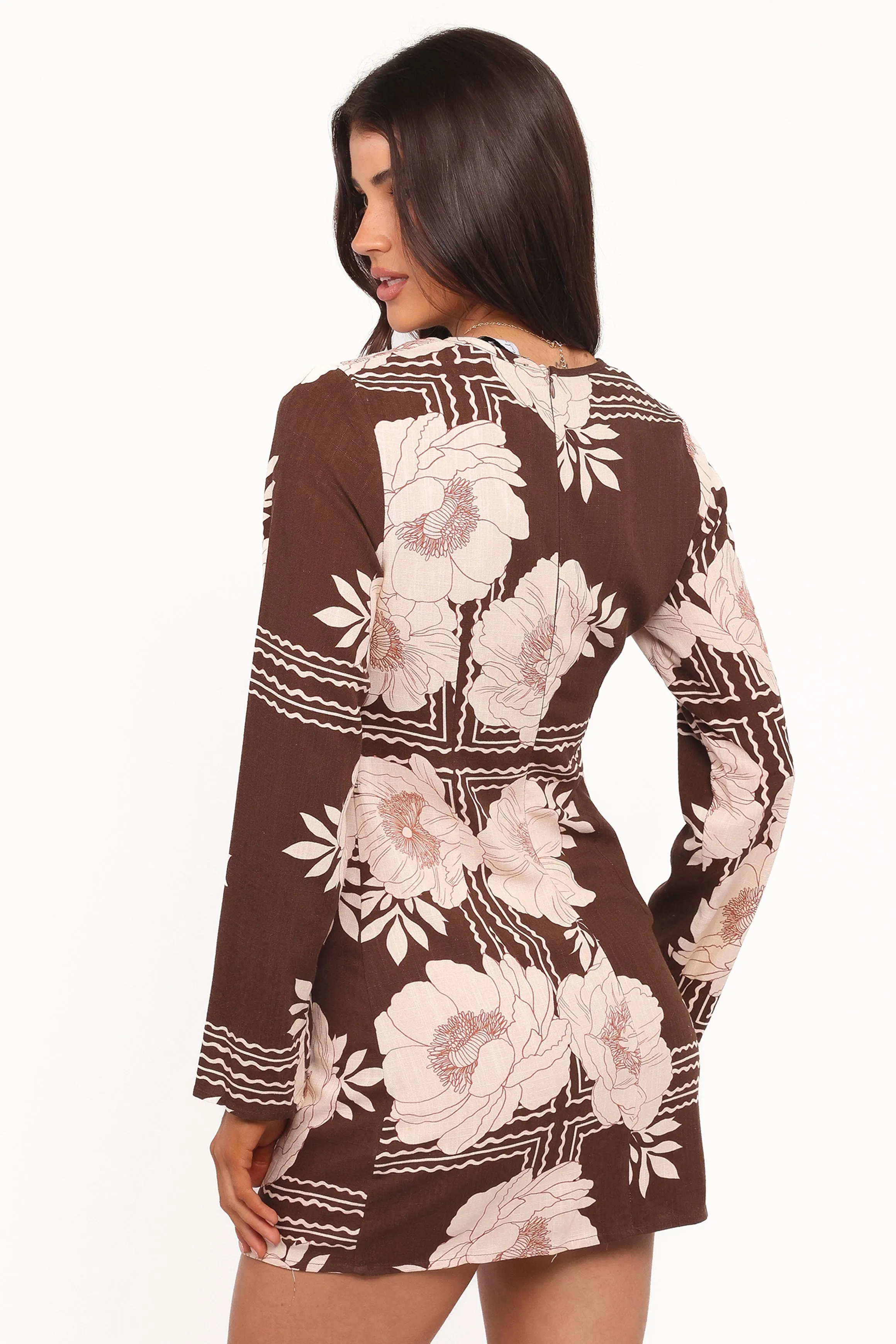 Marylon Mini Dress - Brown Floral sold by Petal & Pup product image thumbnail 4