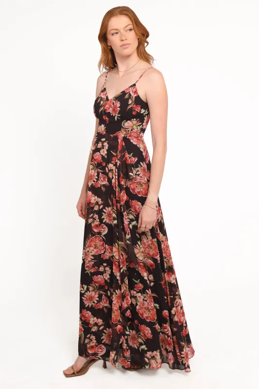 Naver Maxi Dress - Black Floral sold by Petal & Pup