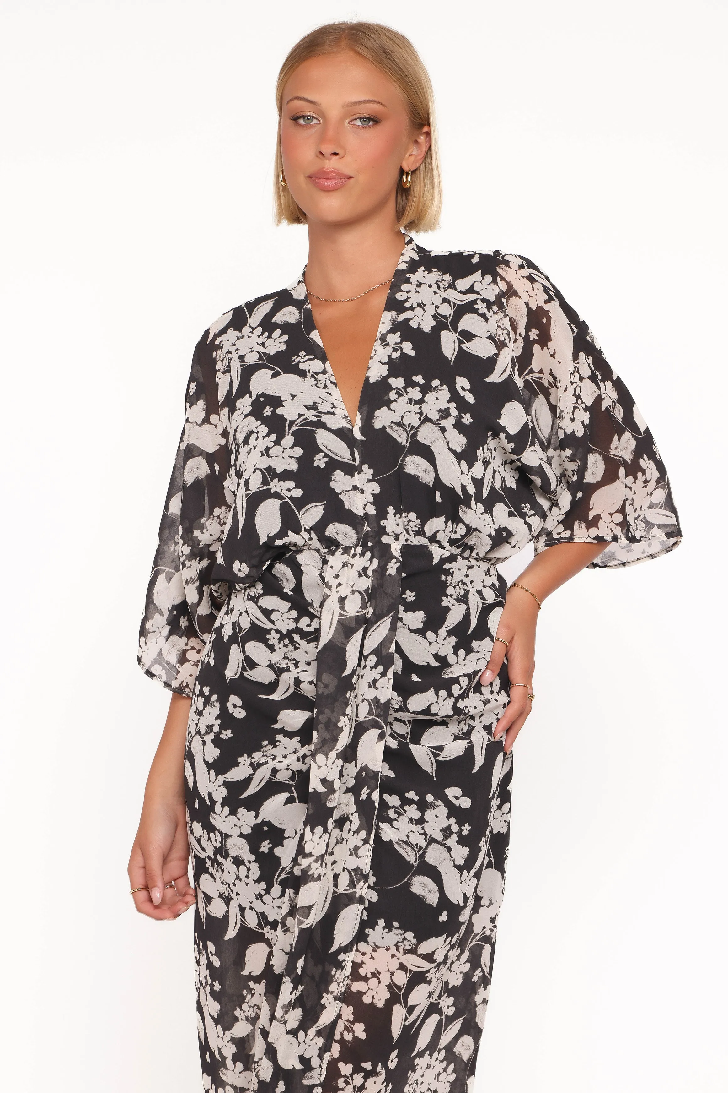 Audrina Maxi Dress - Black Floral sold by Petal & Pup product image thumbnail 2