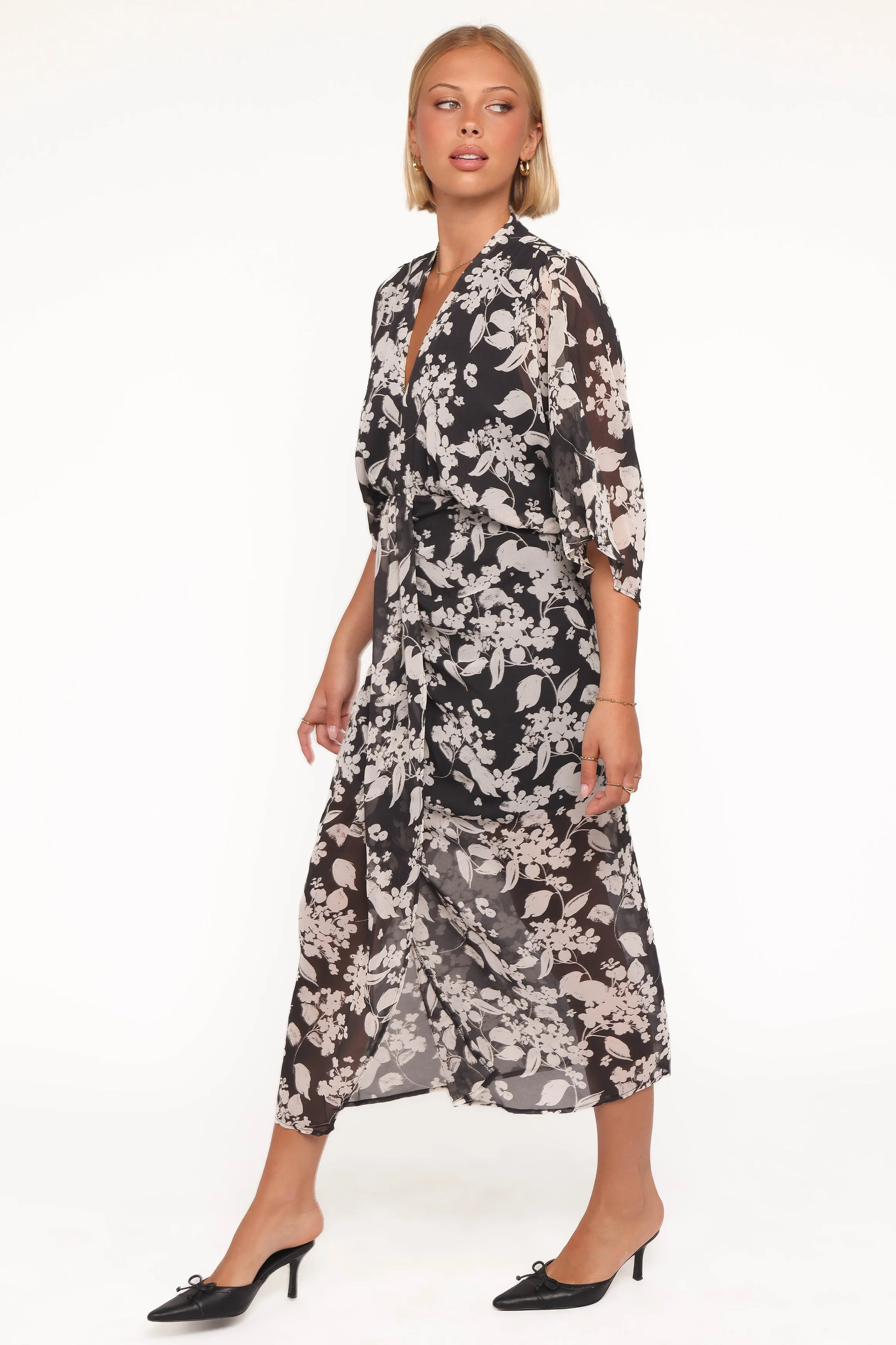 Audrina Maxi Dress - Black Floral sold by Petal & Pup product image thumbnail 3