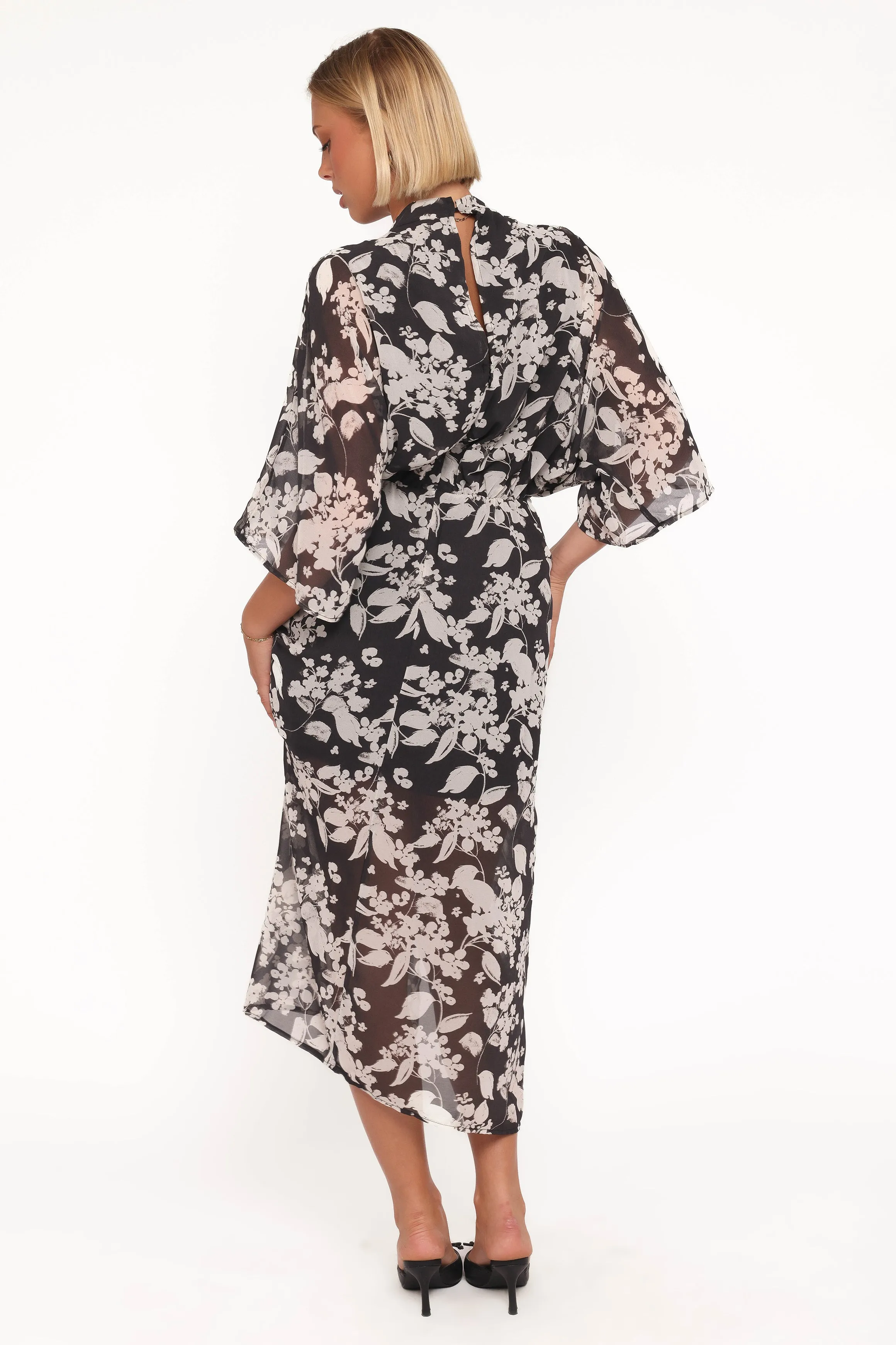 Audrina Maxi Dress - Black Floral sold by Petal & Pup product image thumbnail 4