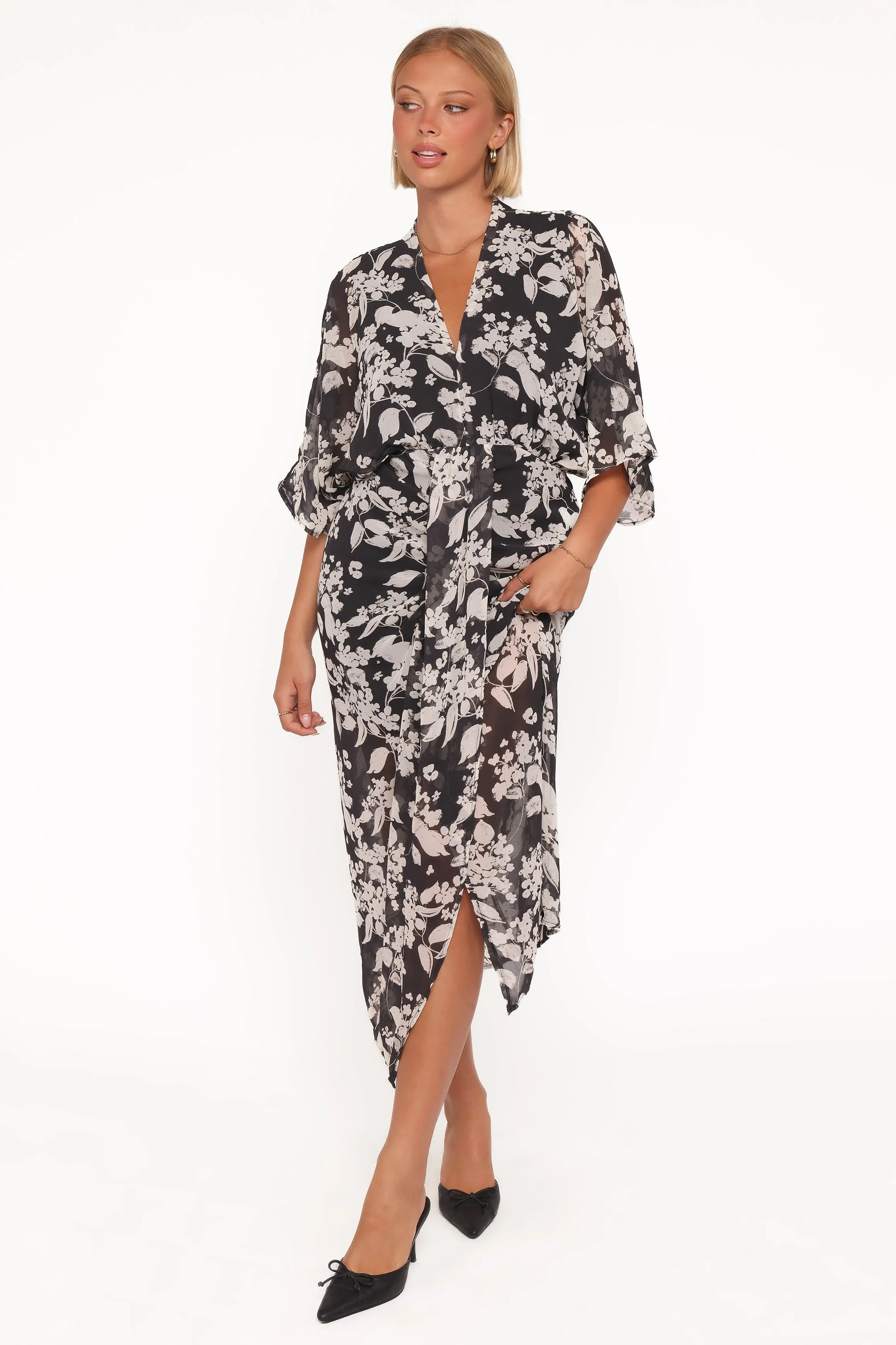 Audrina Maxi Dress - Black Floral sold by Petal & Pup product image thumbnail 5