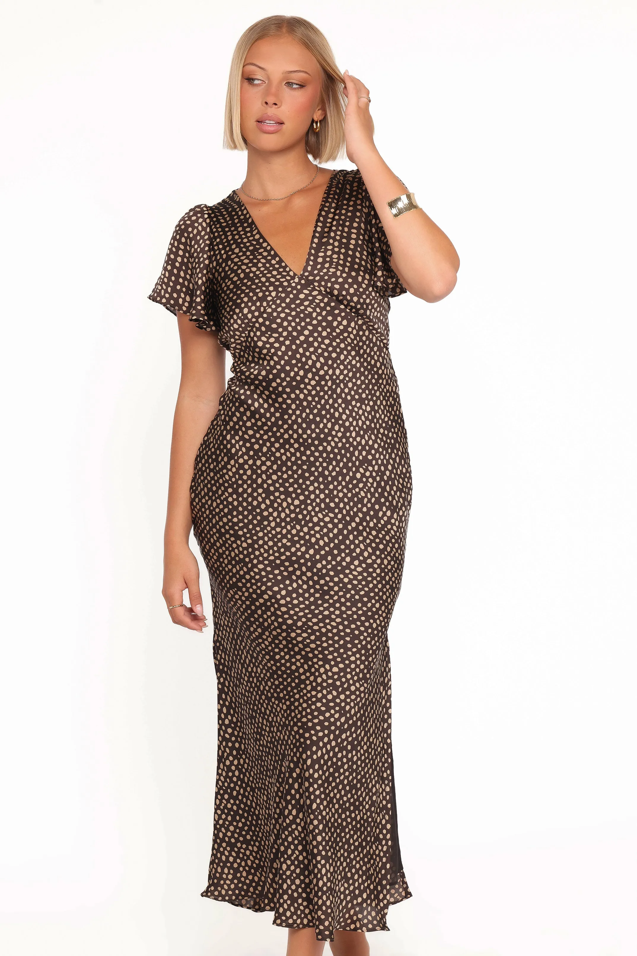 Flossy Maxi Dress - Umber/Taupe sold by Petal & Pup