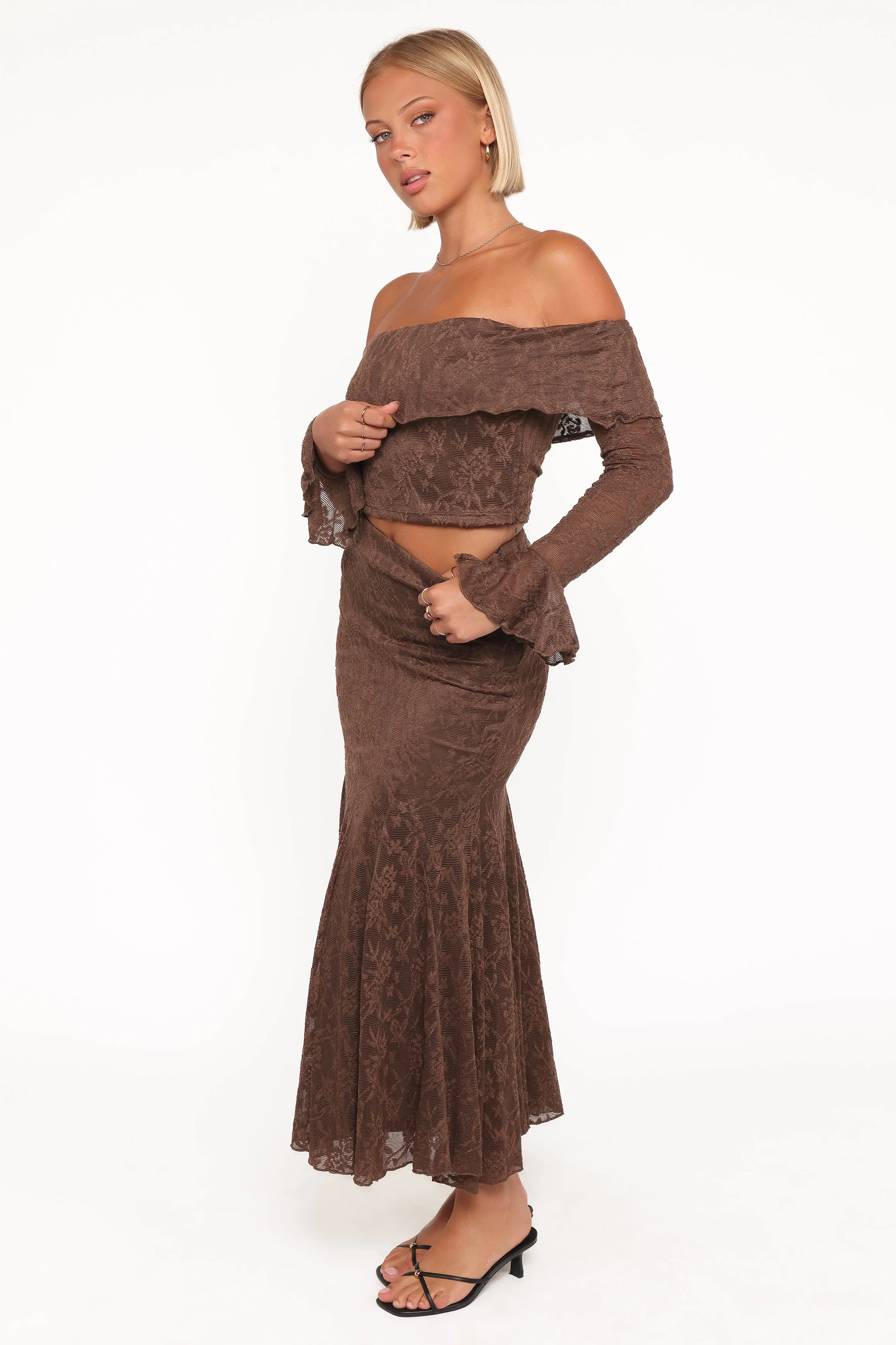 Bromley Lace Skirt Set - Brown sold by Petal & Pup product image thumbnail 4