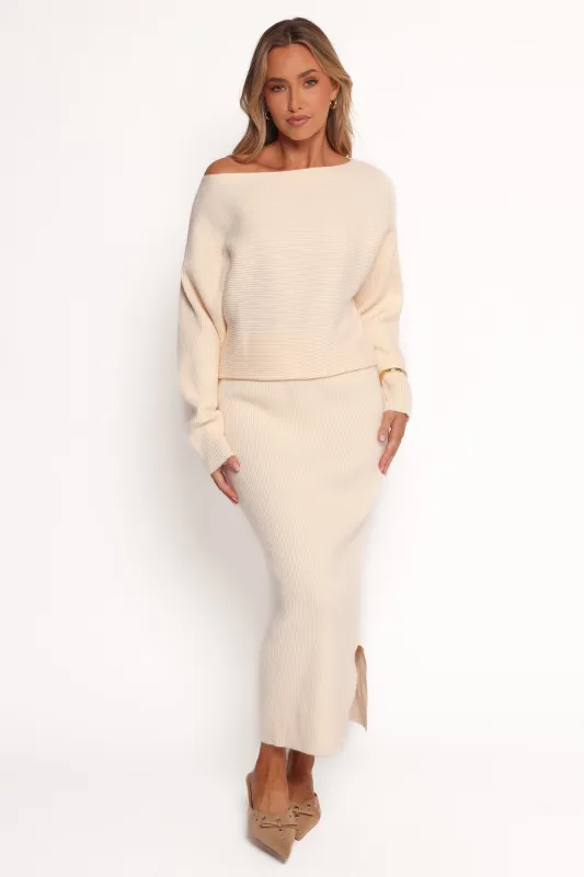Duncan Knit Dress - Cream sold by Petal & Pup