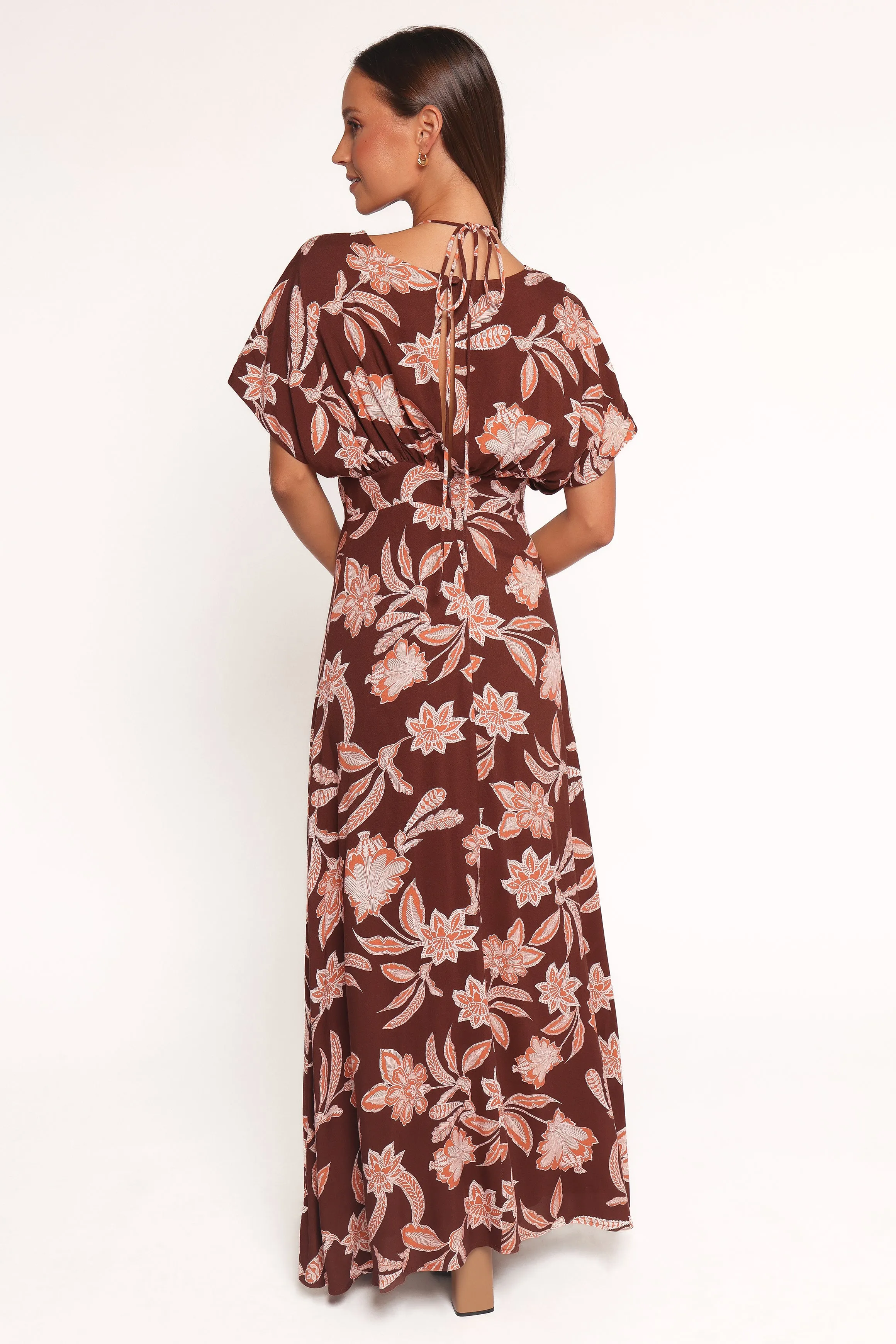 Yolande Midi Dress - Orange Floral sold by Petal & Pup product image thumbnail 3