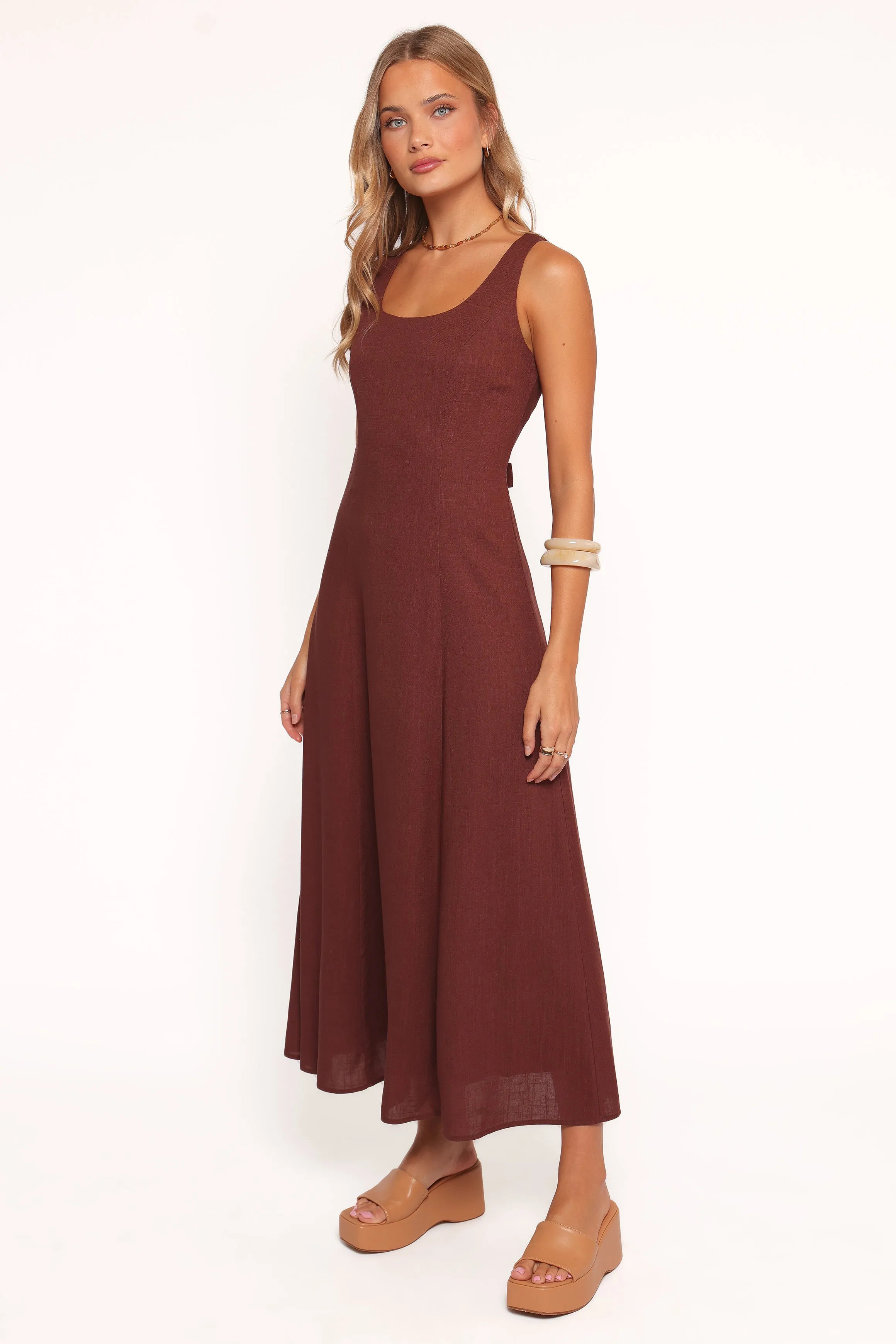 Tatum Maxi Dress - Chocolate sold by Petal & Pup product image thumbnail 4