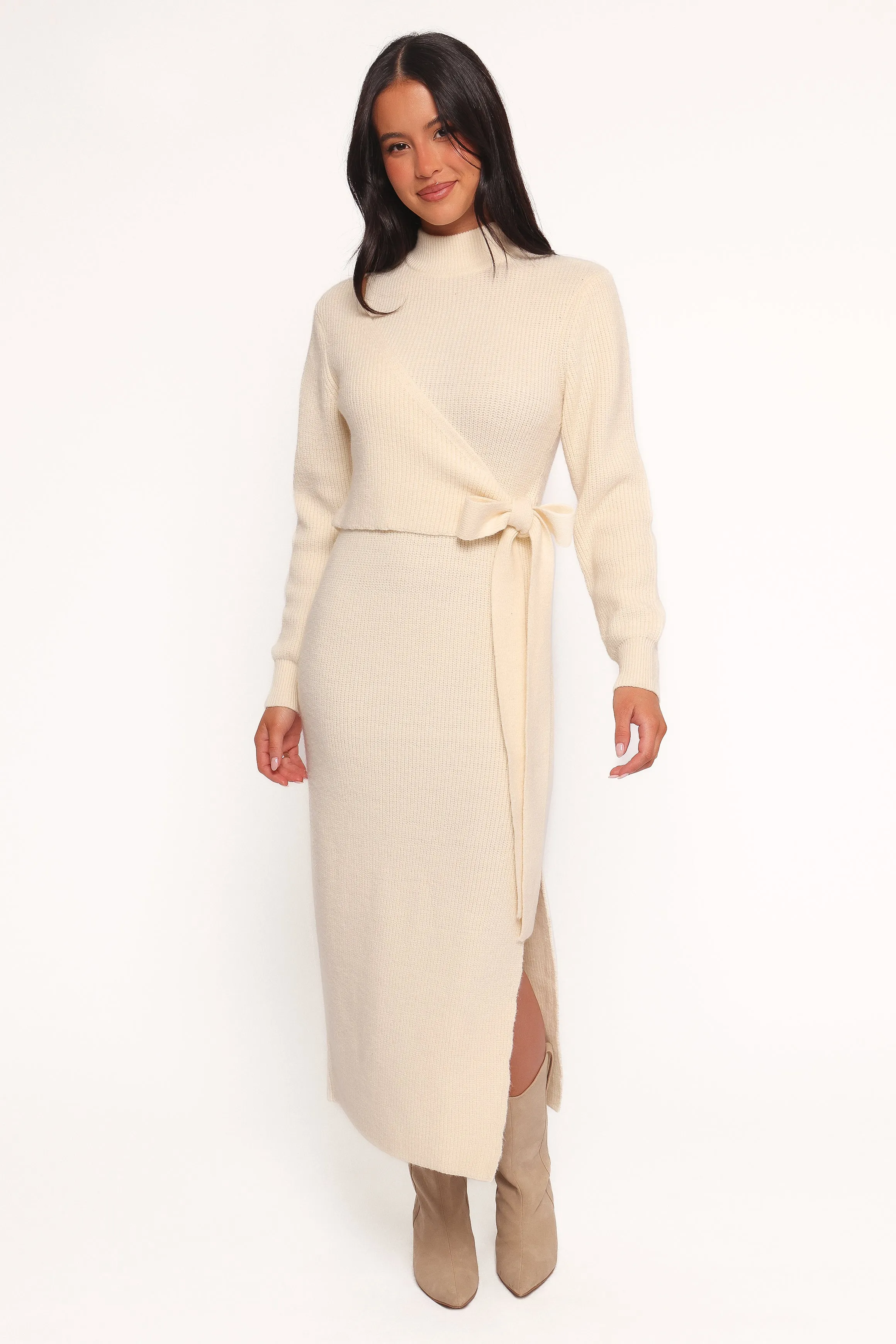 Aerin Knit Dress - Cream sold by Petal & Pup product image thumbnail 2
