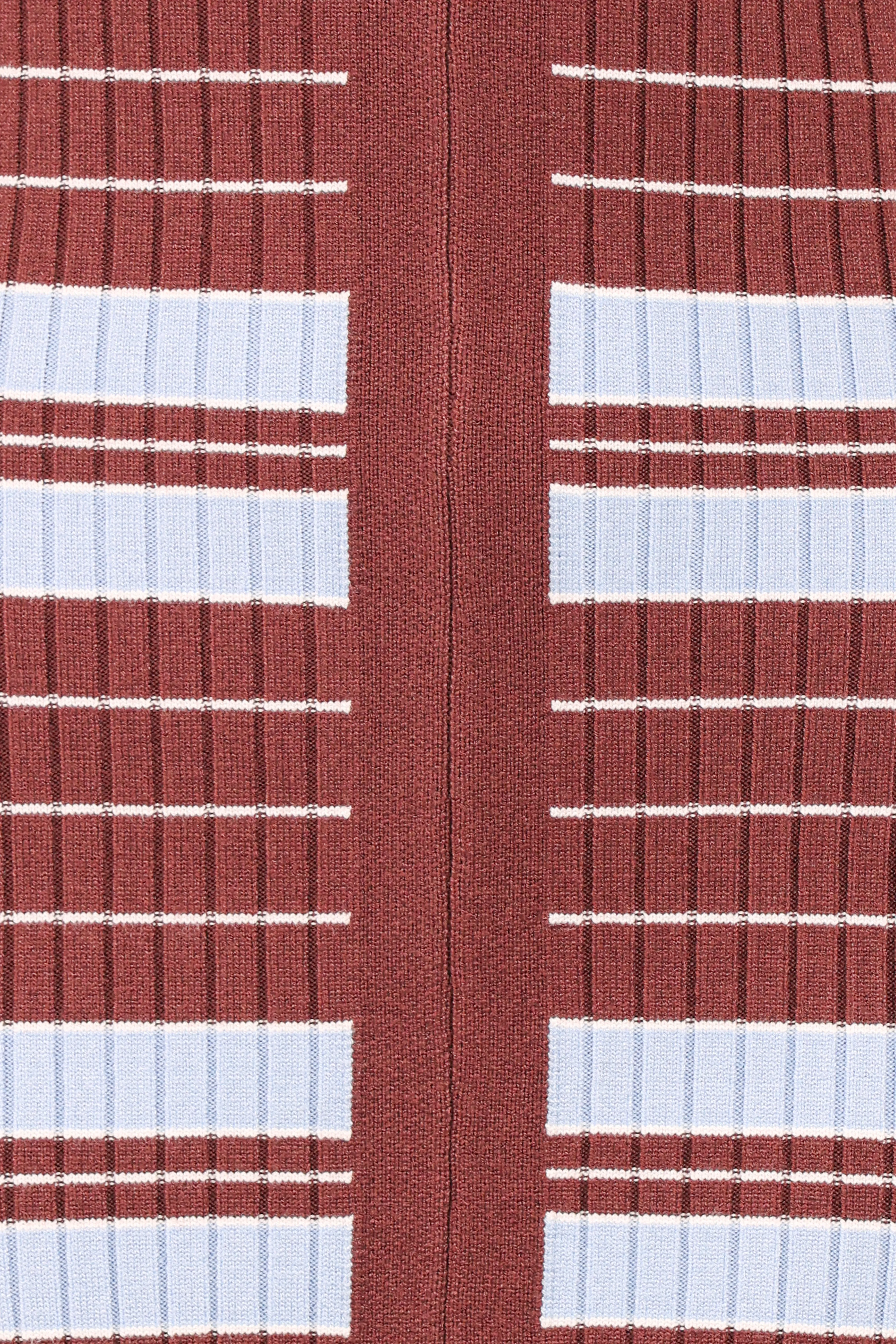 Eliana Long Sleeve Midi Dress - Brown Blue Stripe sold by Petal & Pup product image thumbnail 5