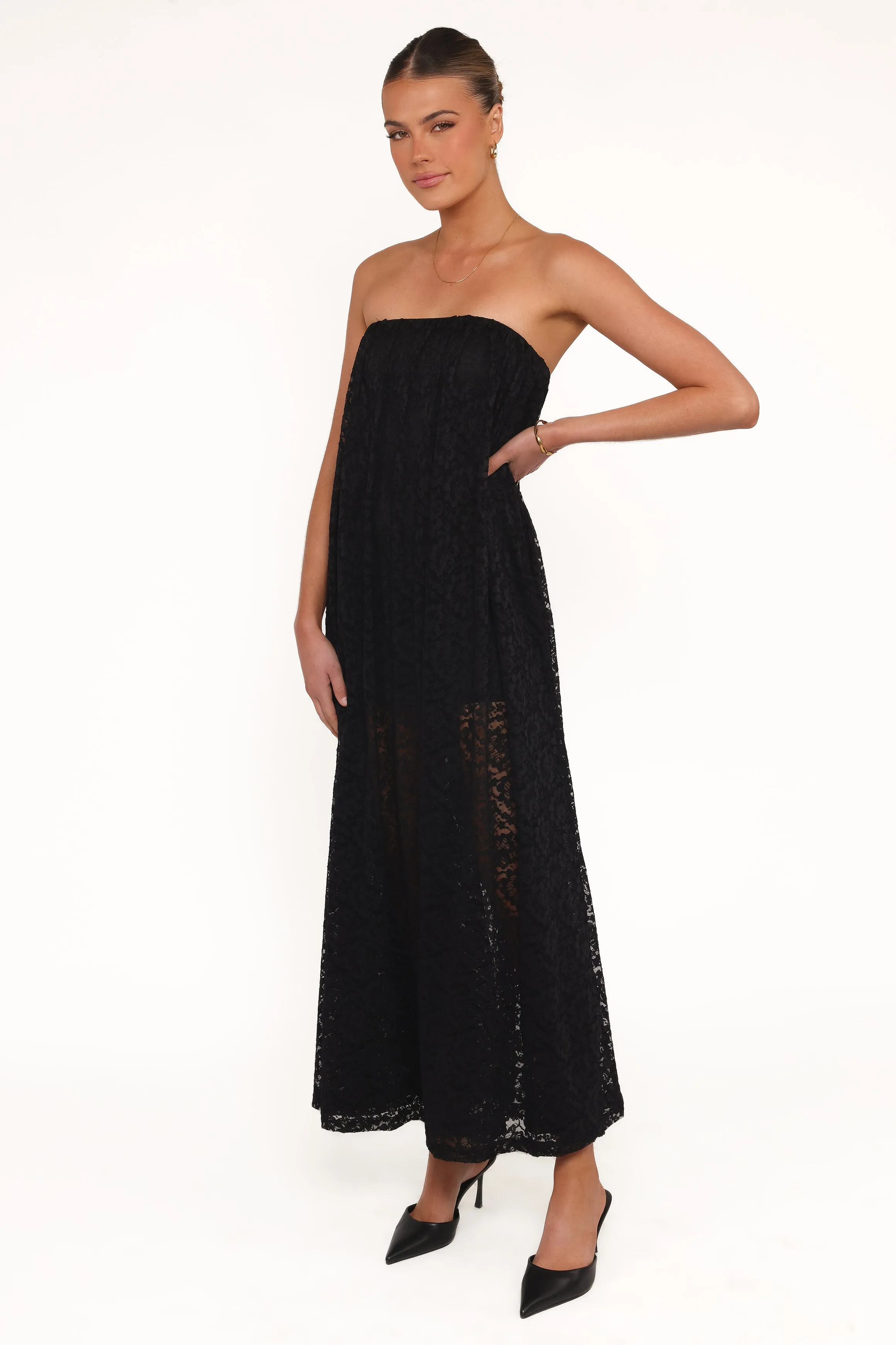 Davina Maxi Dress - Black Lace sold by Petal & Pup product image thumbnail 3