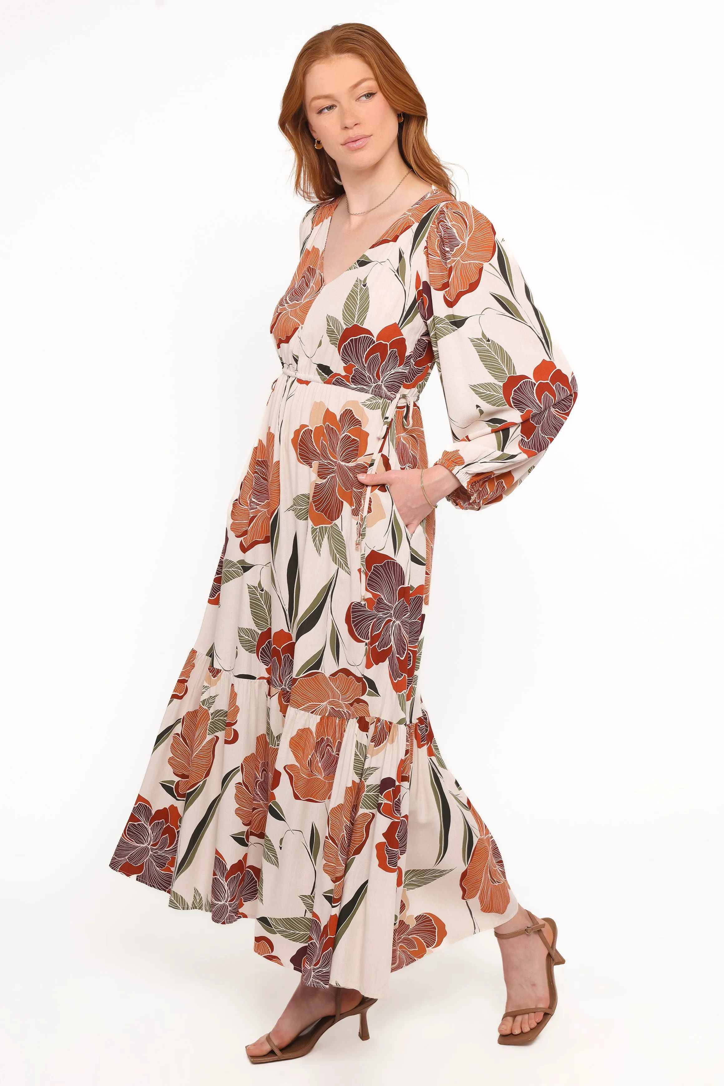 Cerwin Midi Dress - Fall Floral sold by Petal & Pup product image thumbnail 3
