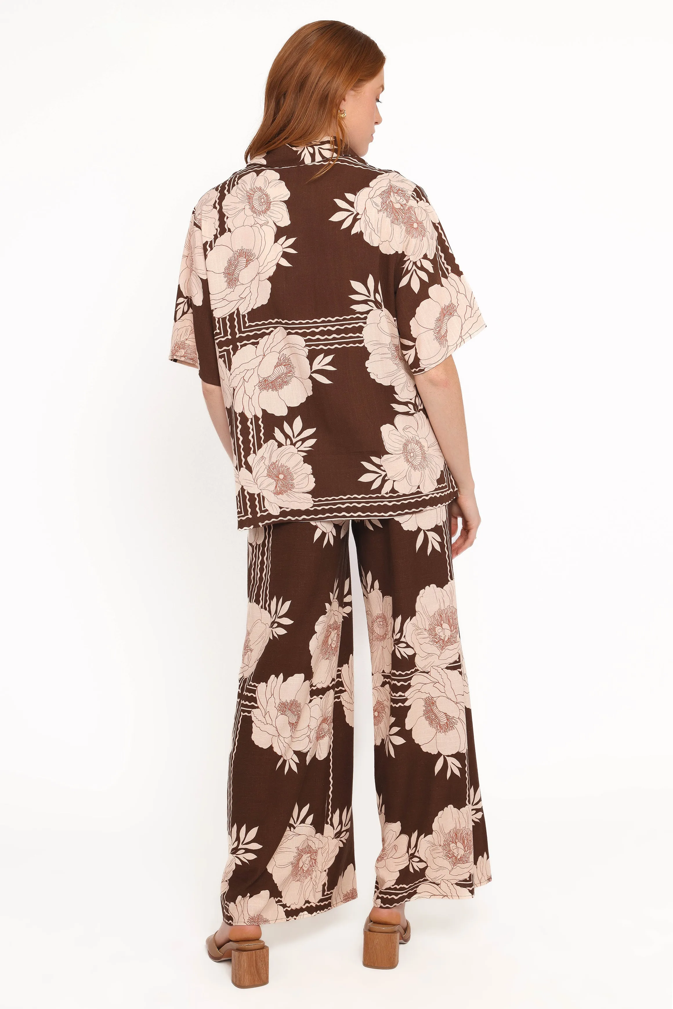 Bernadine Wide Leg Pant - Brown Floral sold by Petal & Pup product image thumbnail 4