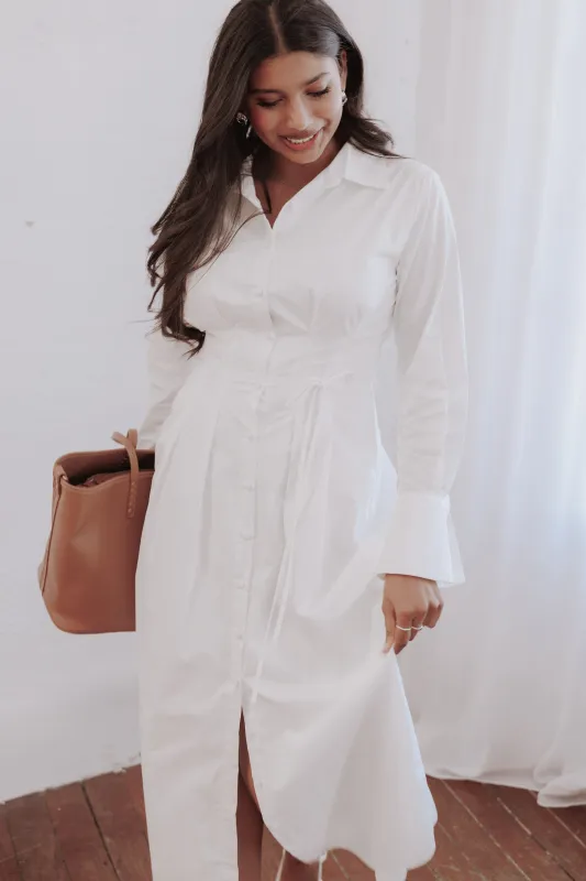 Alexander Shirt Dress - Ivory sold by Petal & Pup