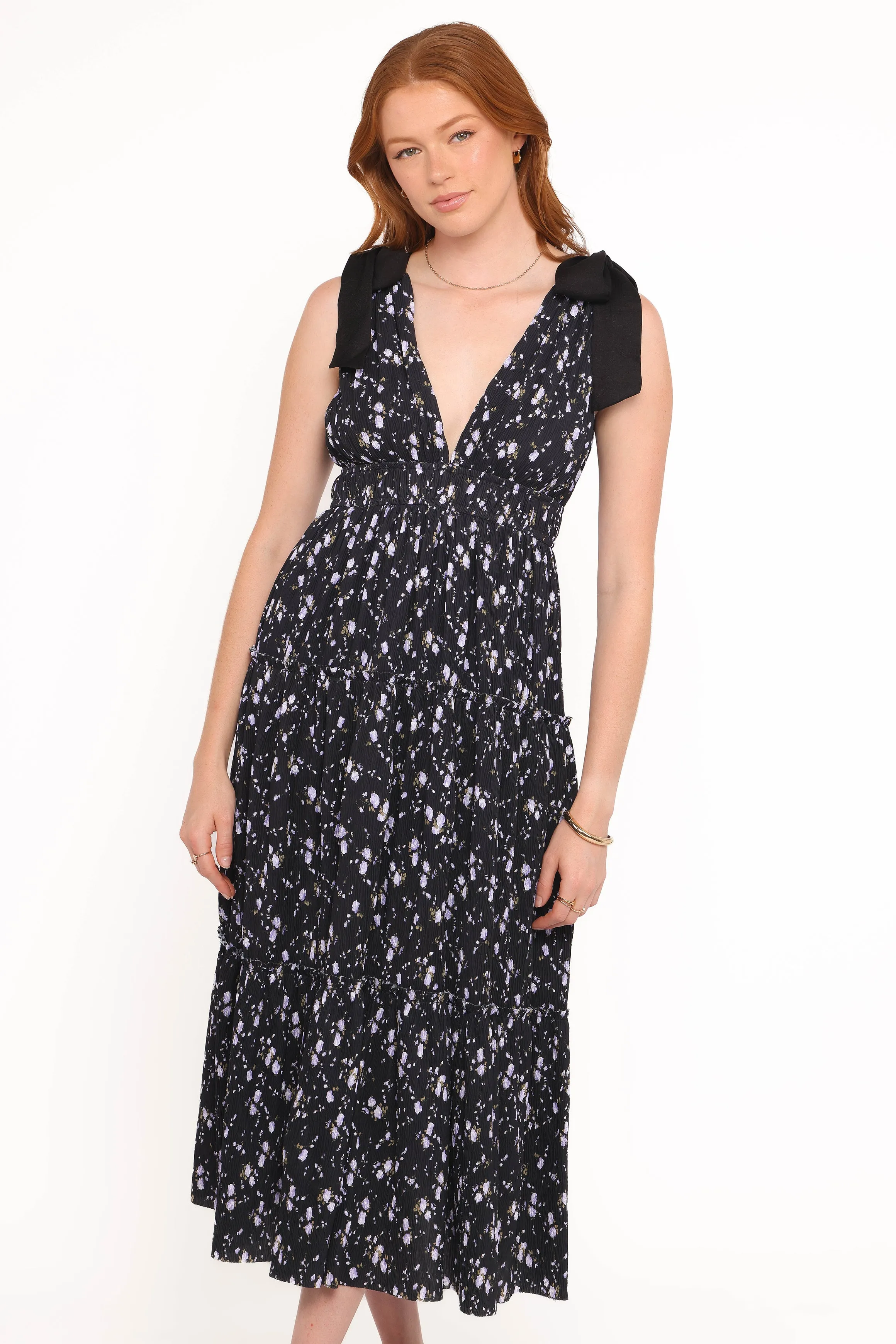Adeline Maxi Dress - Black Floral sold by Petal & Pup