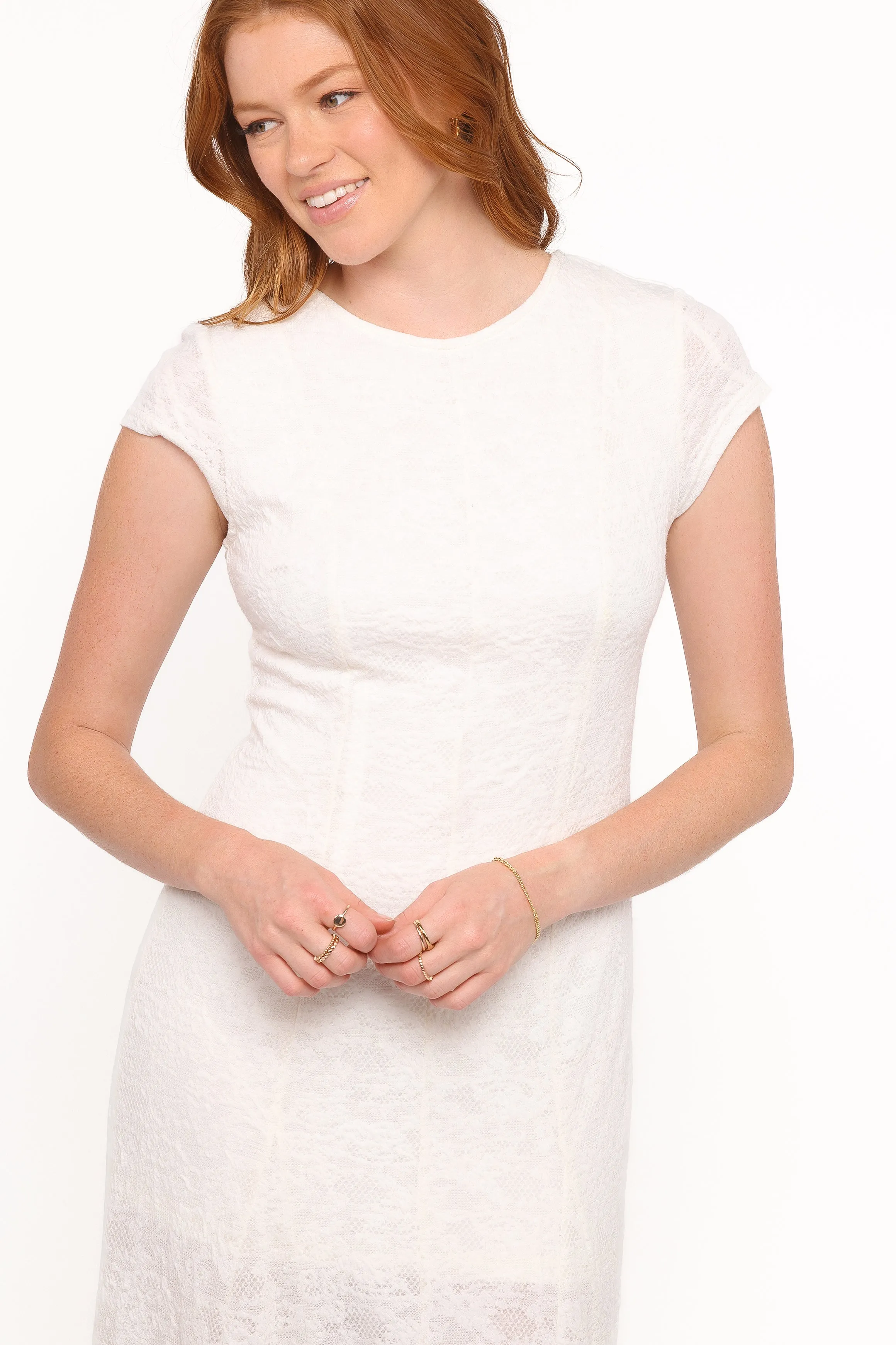 Constance Lace Maxi Dress - White sold by Petal & Pup product image thumbnail 2