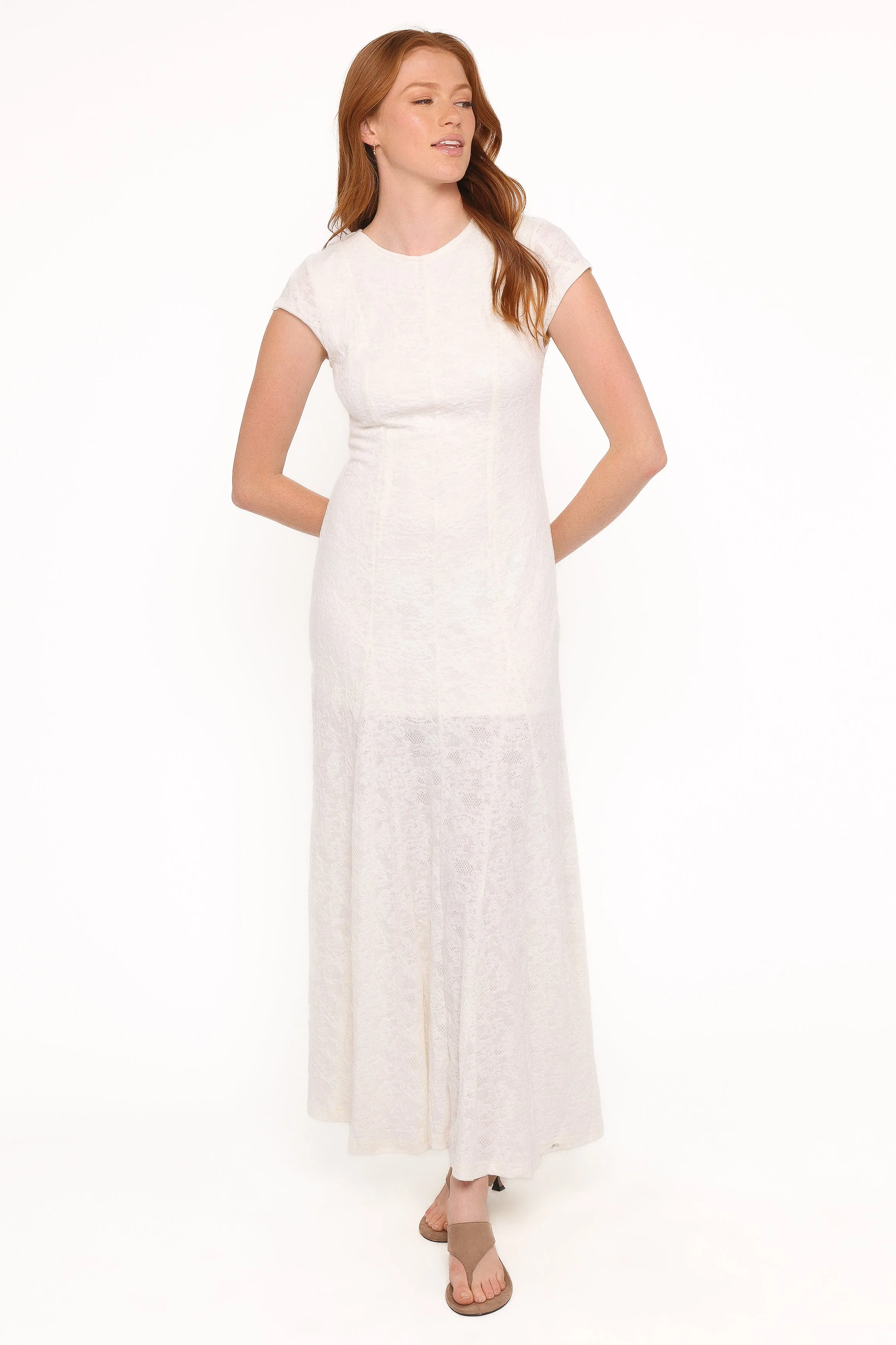 Constance Lace Maxi Dress - White sold by Petal & Pup