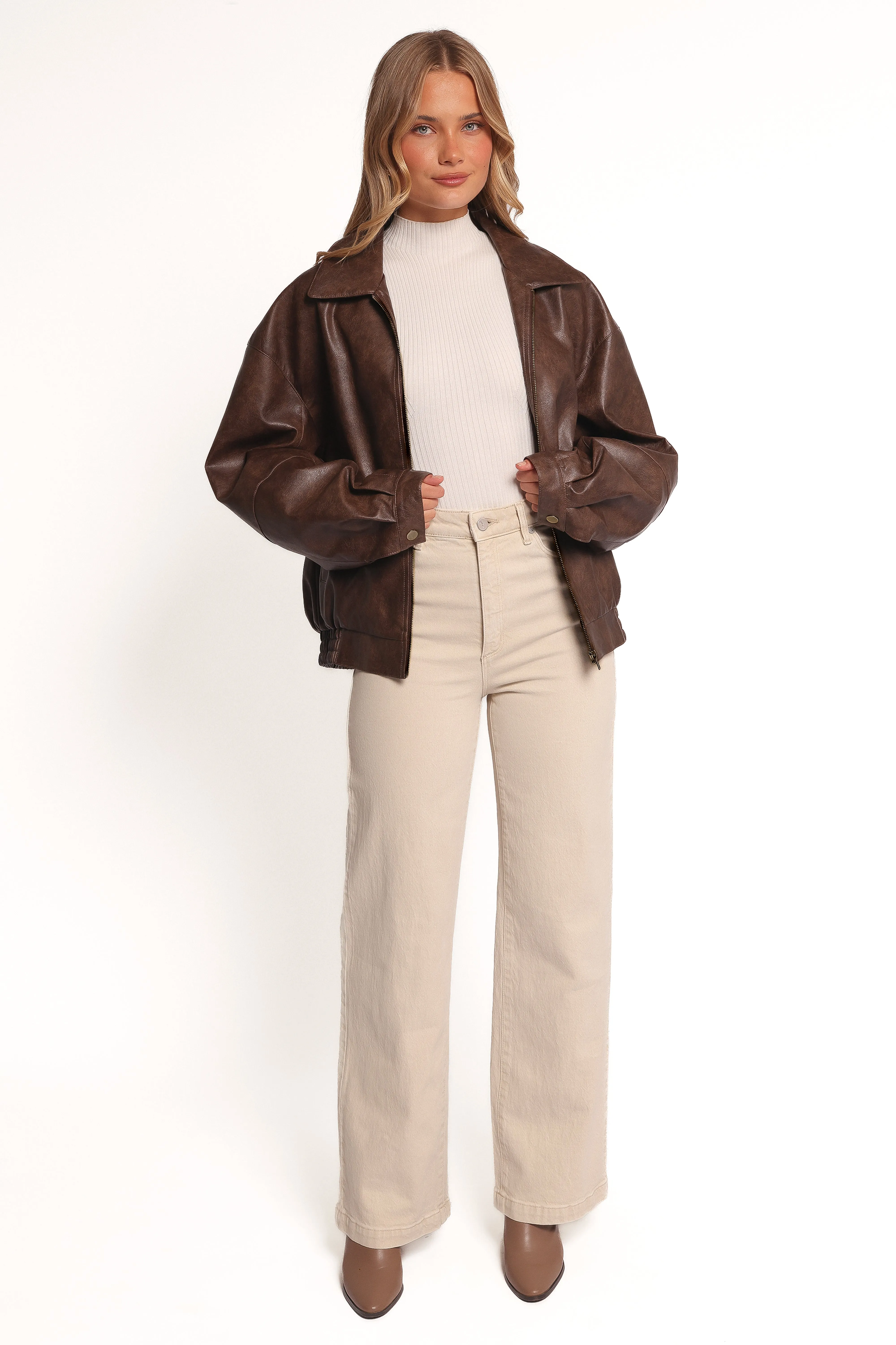 Zoe Bomber Jacket - Brown sold by Petal & Pup product image thumbnail 5
