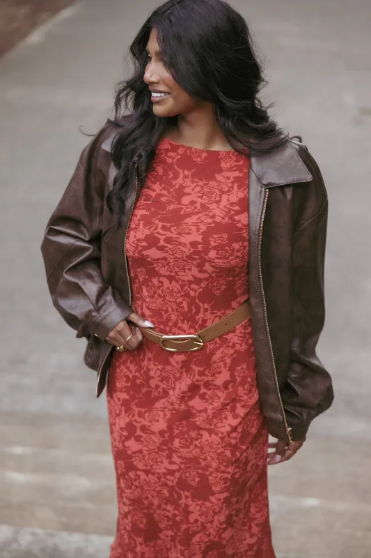 Zoe Bomber Jacket - Brown sold by Petal & Pup