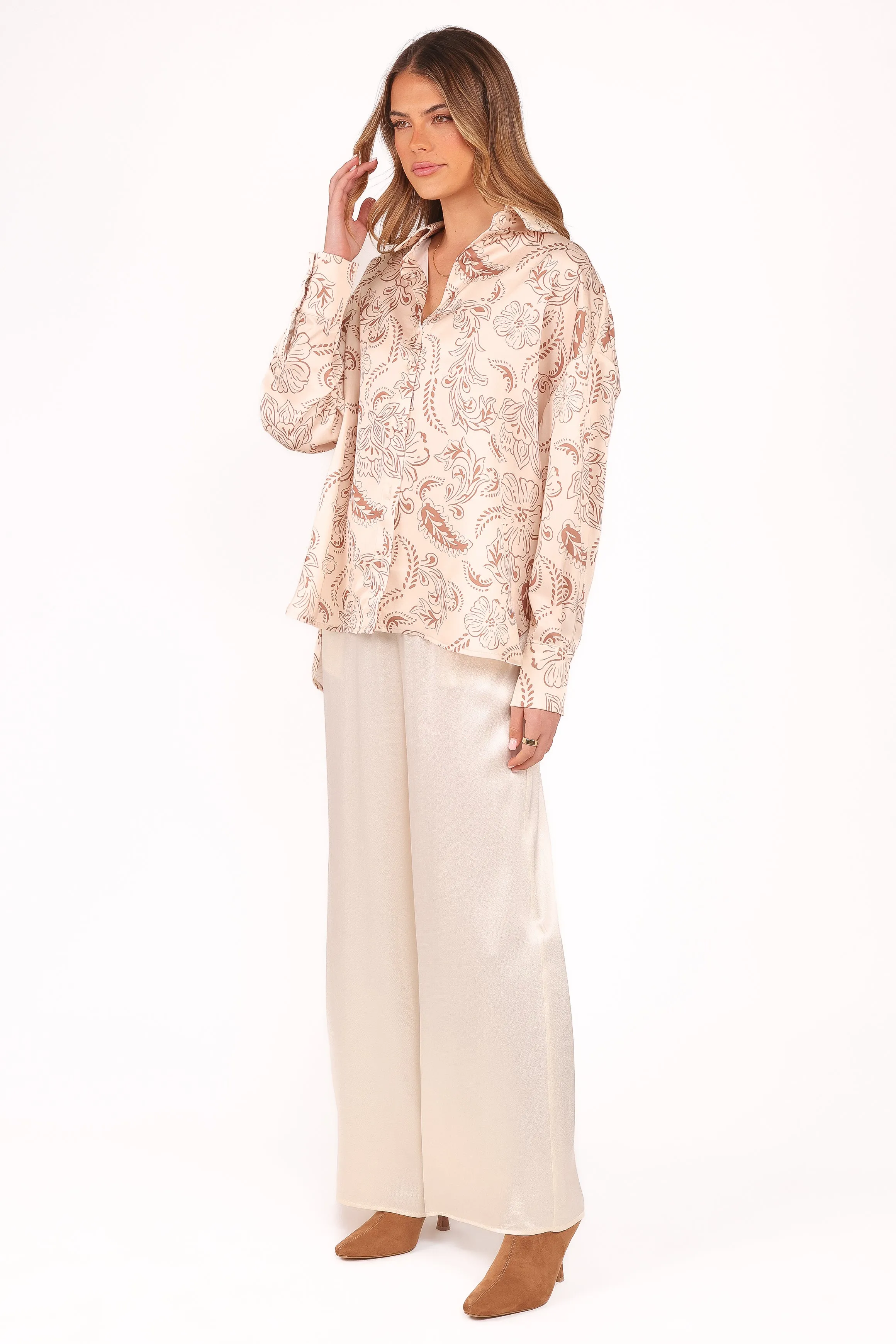 Valia Wide Leg Pant - Cream sold by Petal & Pup product image thumbnail 4