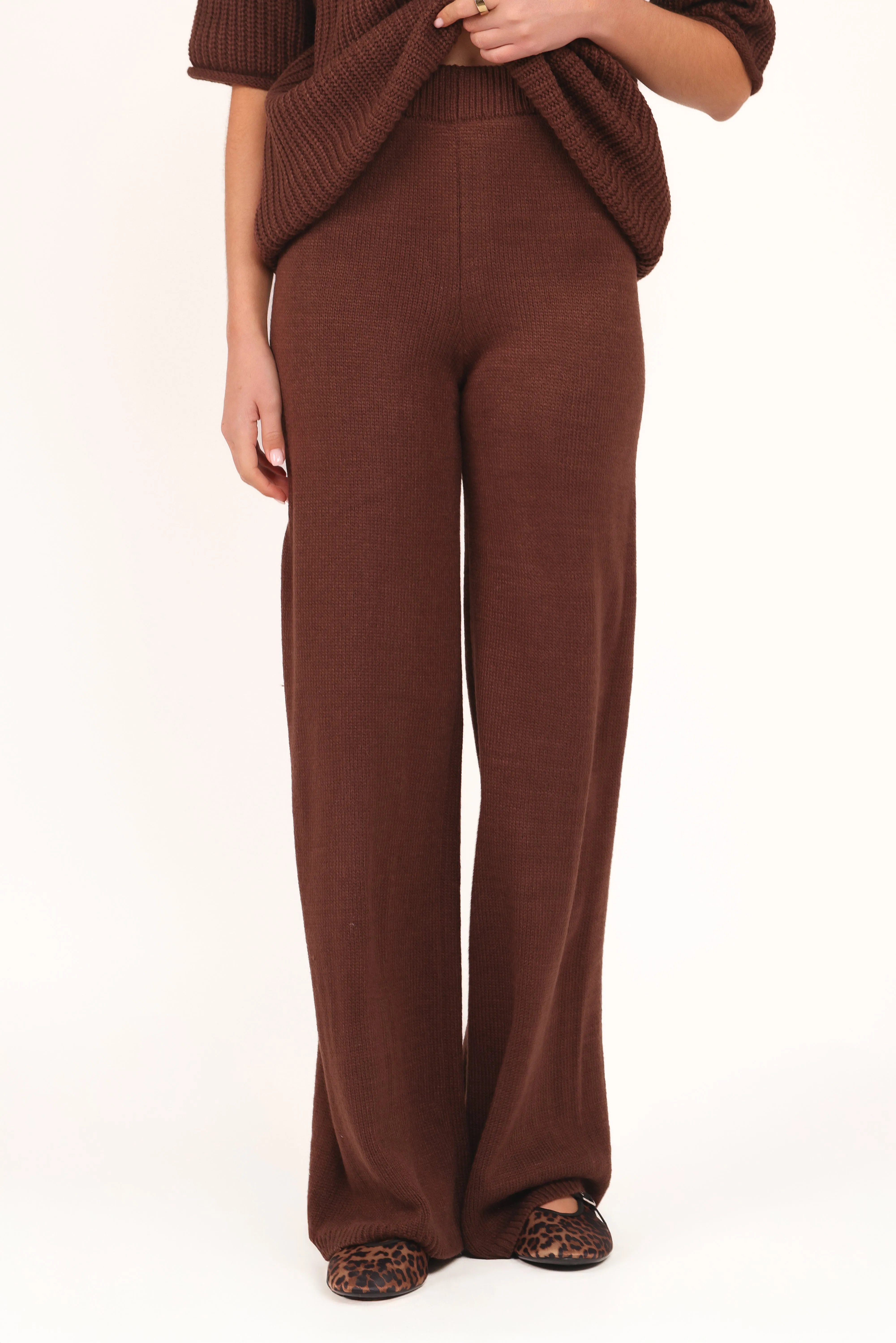 Remii Knit Pant Set - Chocolate sold by Petal & Pup product image thumbnail 3